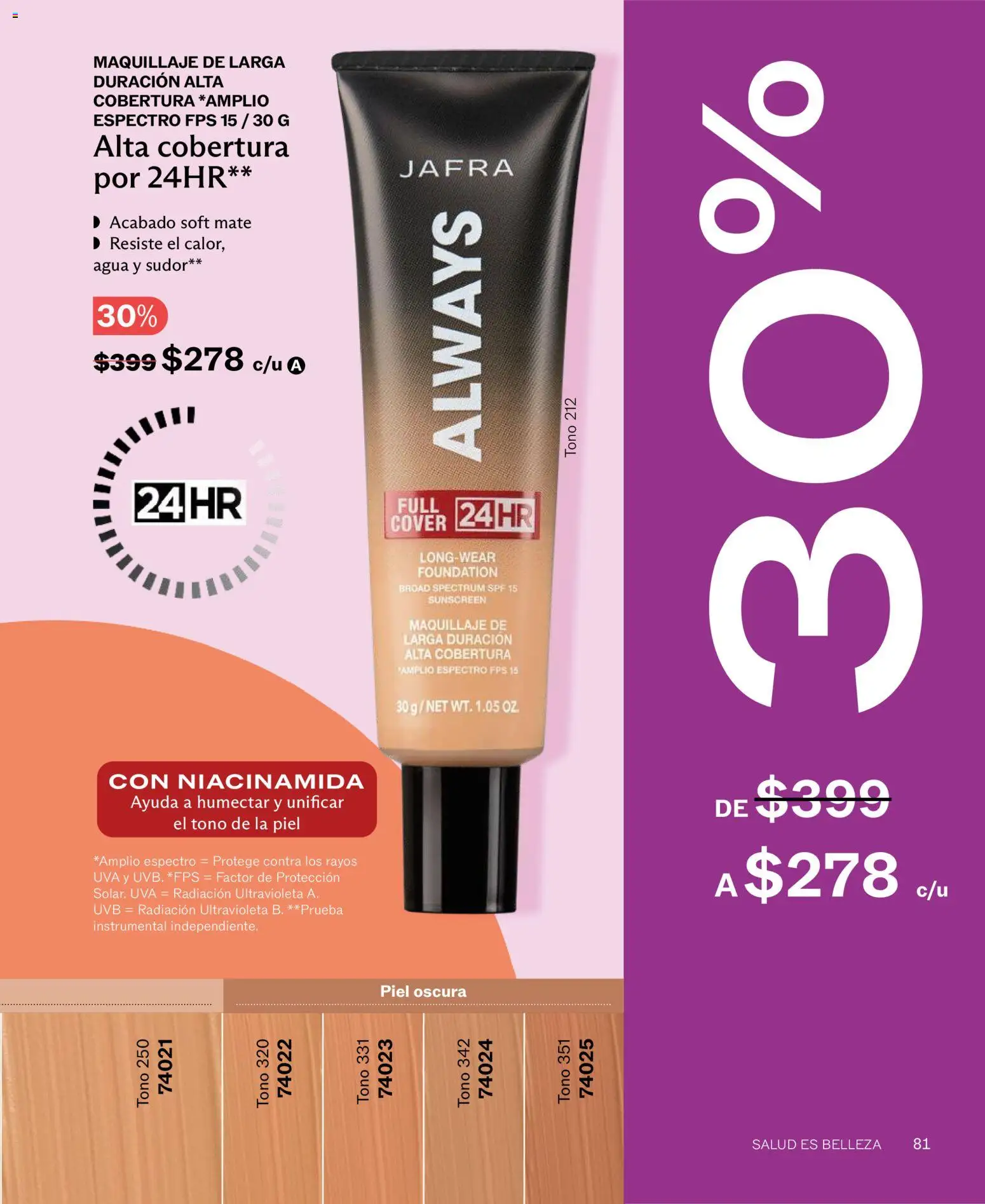 Nuevas ofertas de JAFRA válidas en toda la República Mexicana desde el 01/07/2026. ¡Encuentra las mejores ofertas en JAFRA catálogo! | Página: 81