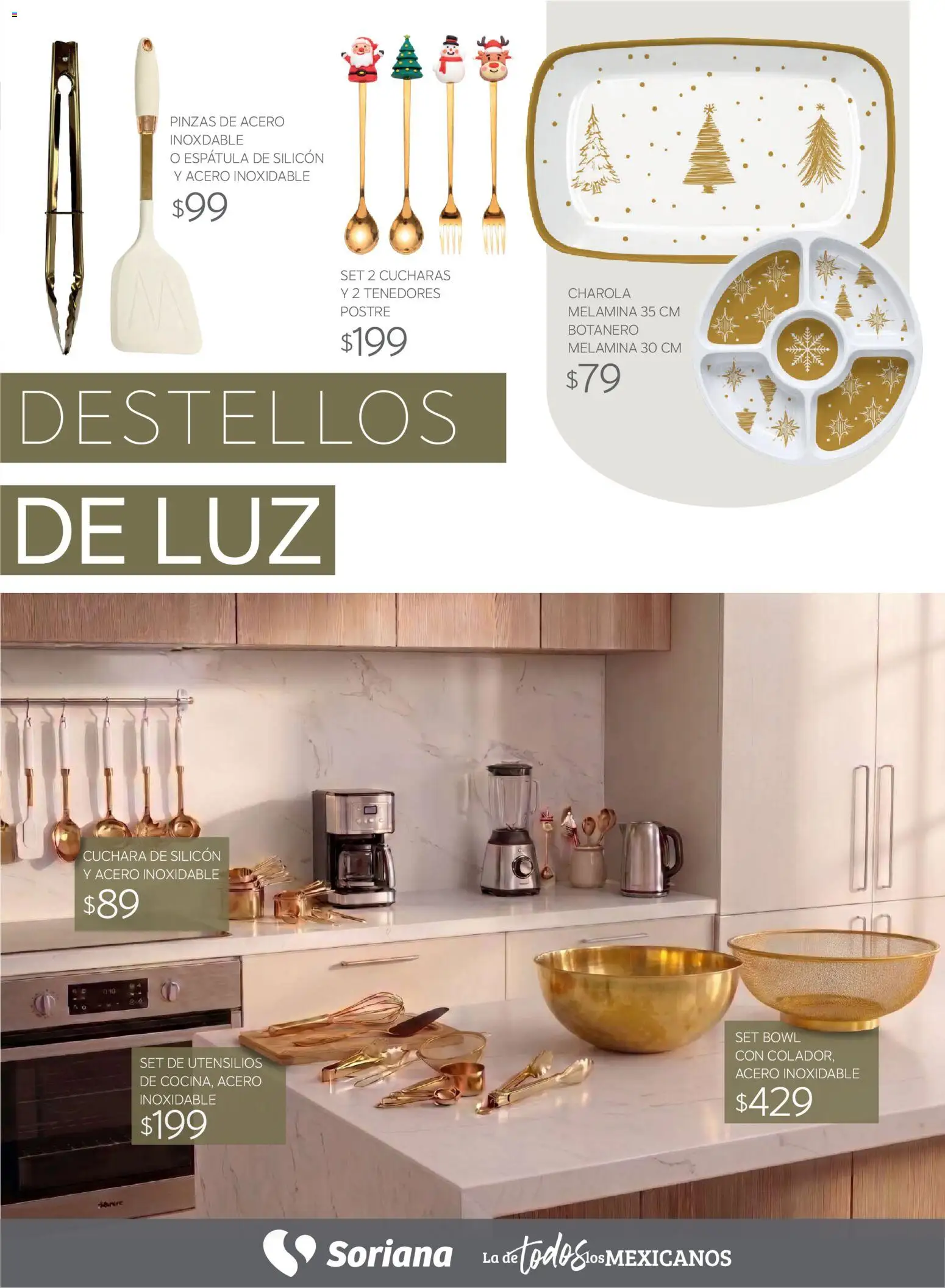 Nuevas ofertas de Soriana válidas en toda la República Mexicana desde el 30/09/2026. ¡Encuentra las mejores ofertas en Soriana Híper - Decoracion Navideña! | Página: 19 | Productos: Espátula, Postre, Cuchara, Bowl
