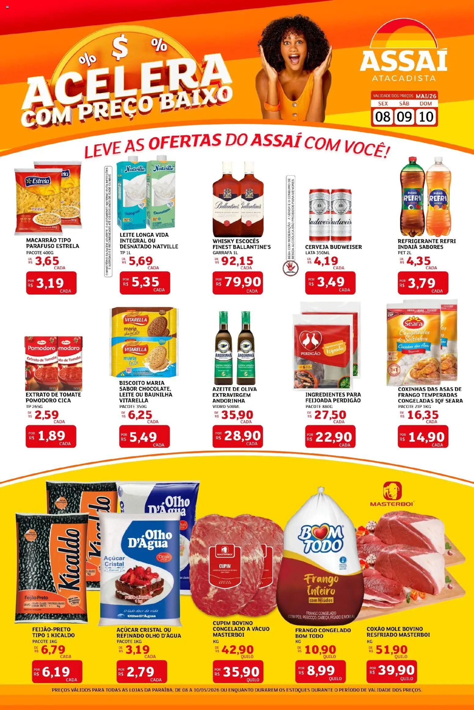 Assaí Atacadista Folheto - válido de 08.05.2026 | Página: 1 | Produtos: Biscoito, Whisky, Cerveja, Refrigerante