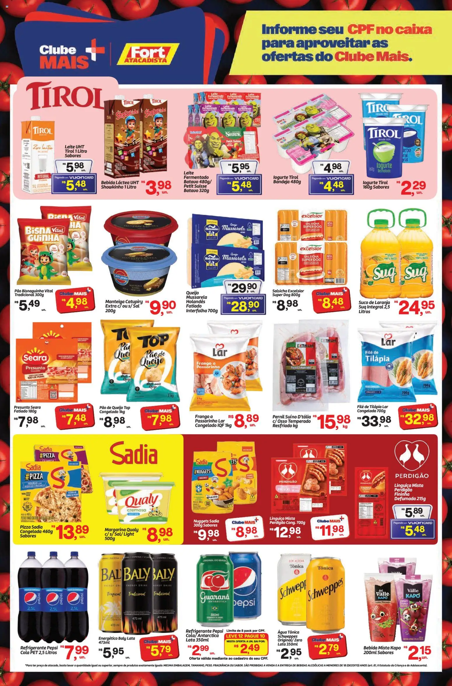 Fort Atacadista Folheto - válido de 10/08/2026 | Página: 3 | Produtos: Cola, Manteiga, Sal, Margarina