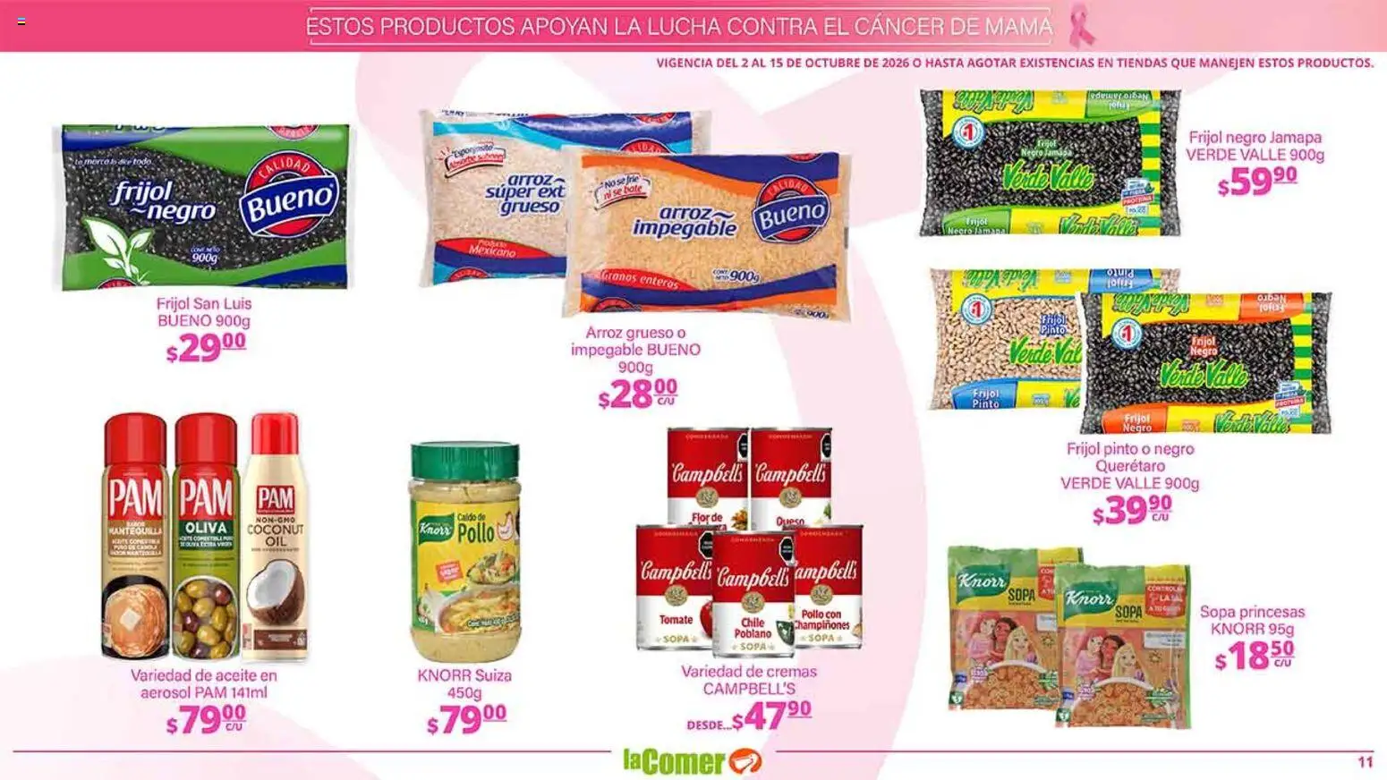 Nuevas ofertas de La Comer válidas en toda la República Mexicana desde el 02/10/2026. ¡Encuentra las mejores ofertas en La Comer folleto es la tienda rosa! | Página: 11