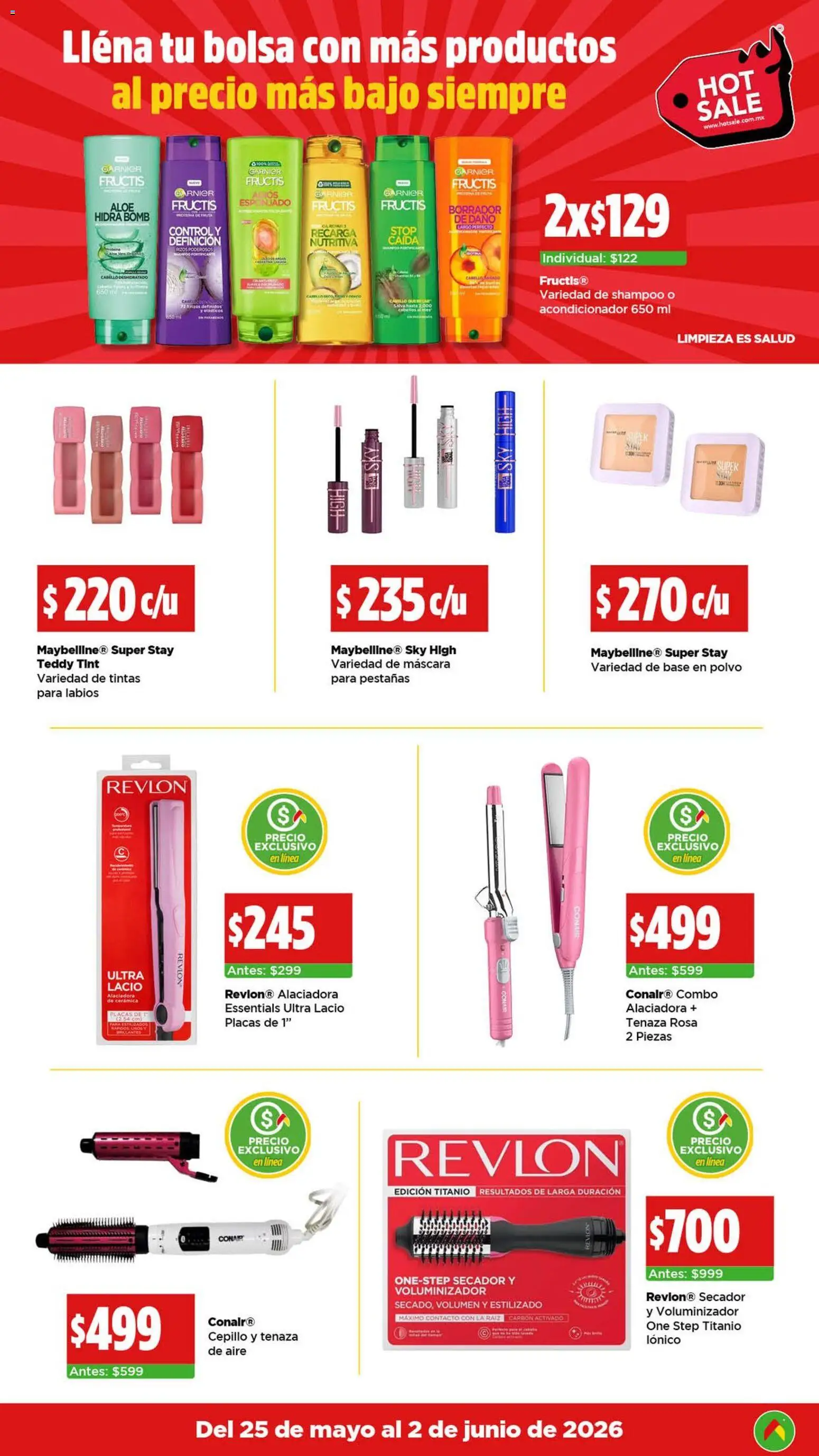 Nuevas ofertas de Bodega Aurrerá válidas en toda la República Mexicana desde el 25.05.2026. ¡Encuentra las mejores ofertas en Bodega Aurrerá Hot Sale! | Página: 14 | Productos: Bolsa, Cepillo, Máscara, Tenaza