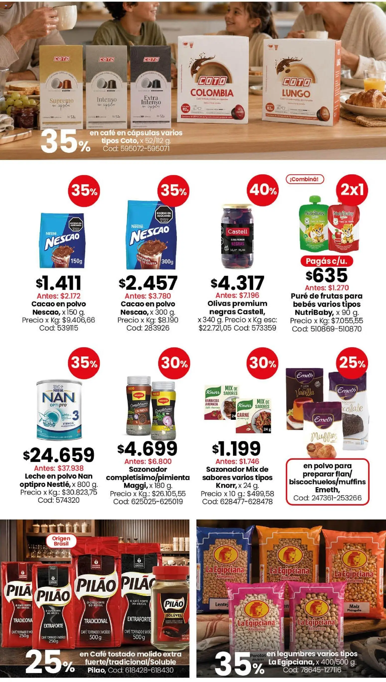 Coto - Almacén y bebidas │ válido desde el 29/06/2026 | Página: 2 | Productos: Pila, Maiz, Leche, Café