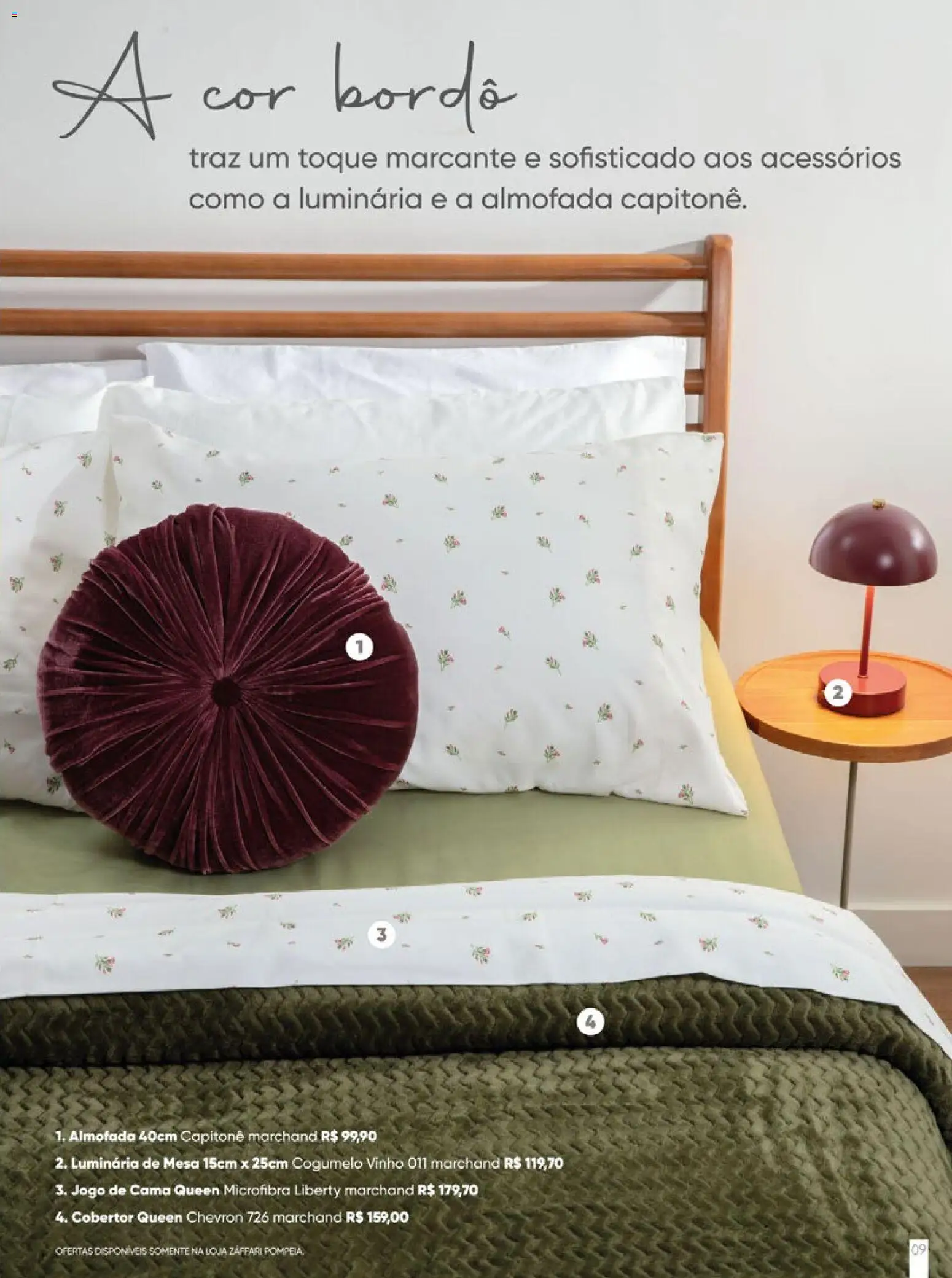 Zaffari Folheto - válido de 06/05/2026 | Página: 9 | Produtos: Cama, Almofada, Cobertor, Luminária