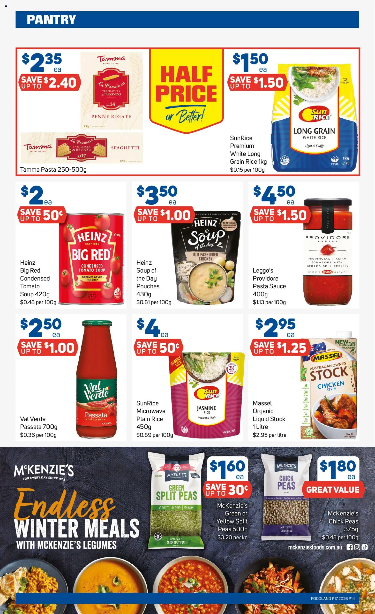 Foodland catalogue - valid from 22.04.2026 | Page: 14 | Products: Tomatoes, Pasta, Sustainable, Microwave