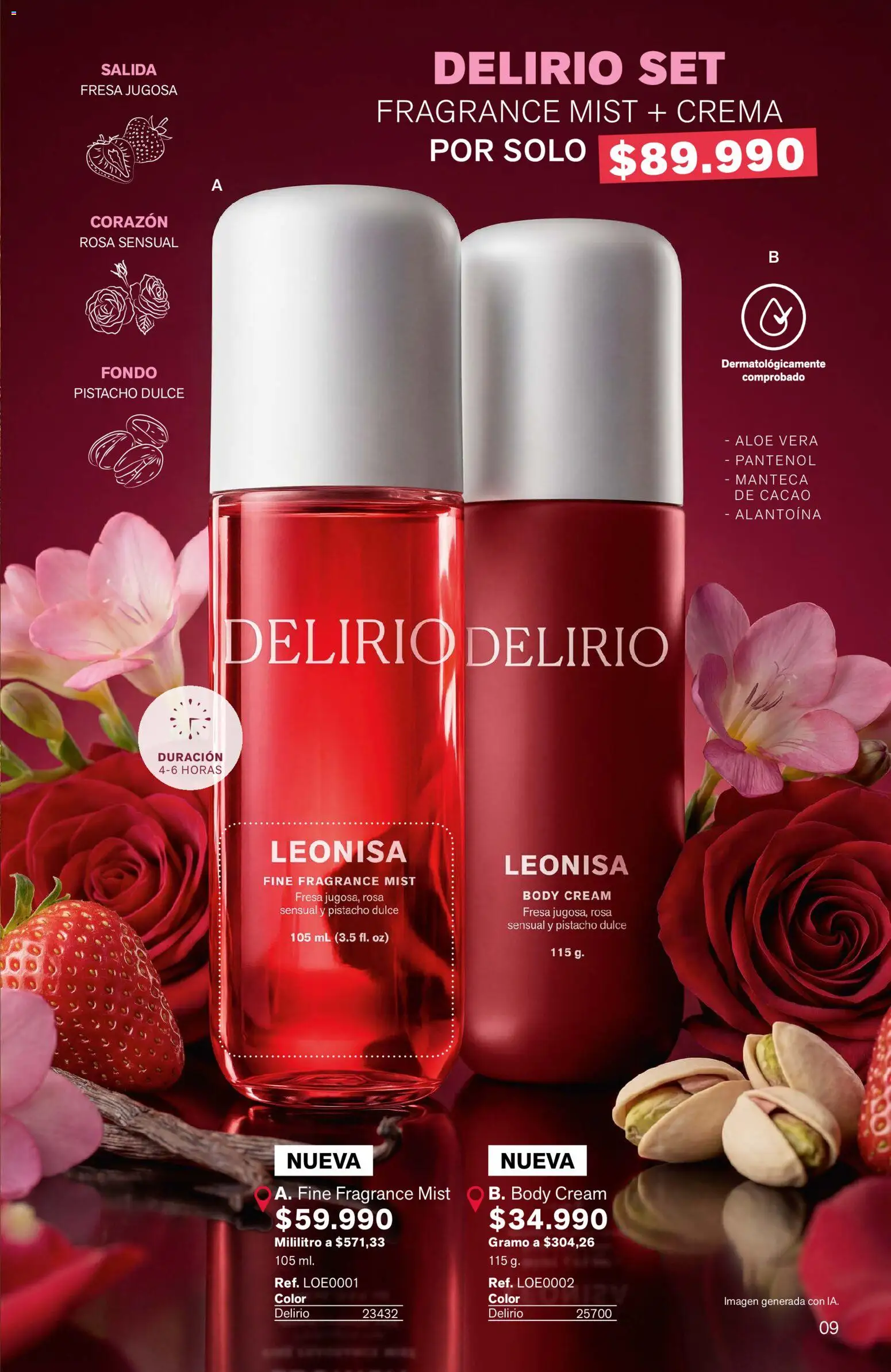 Leonisa revista - valida desde el 24/08/2026 | Página: 9 | Productos: Crema, Manteca de cacao, Fresa, Manteca