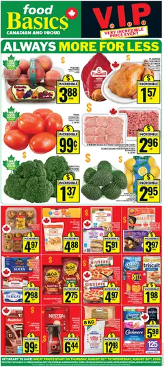 Preview of Food Basics weekly flyer / circulaire from shop Food Basics valid from Aug 20, 2026