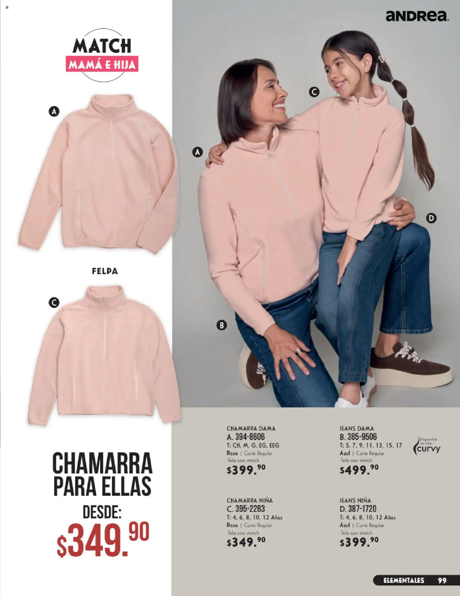 Nuevas ofertas de Andrea válidas en toda la República Mexicana desde el 23/08/2026. ¡Encuentra las mejores ofertas en Andrea catálogo Vestir! | Página: 99 | Productos: Chamarra