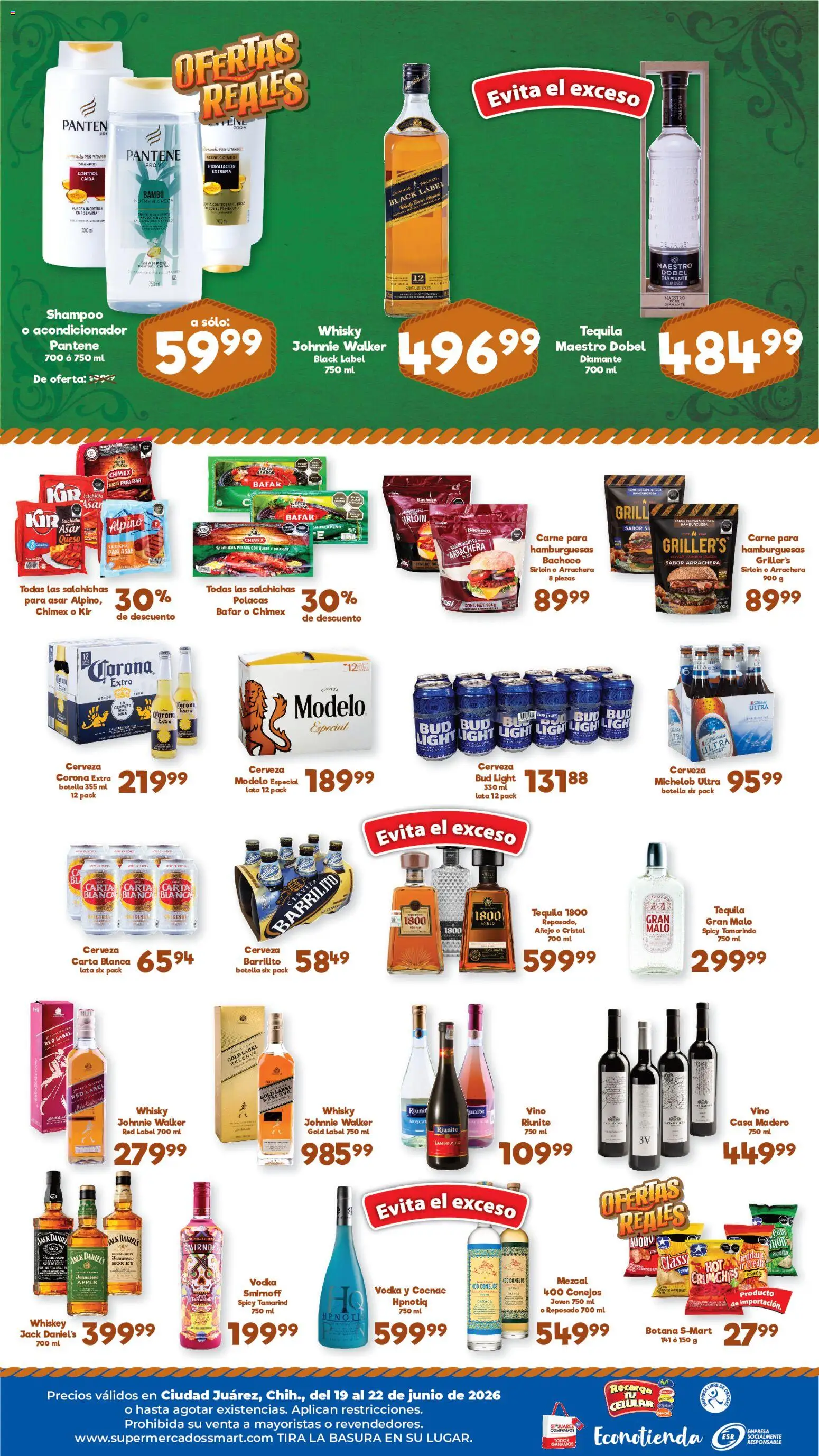 Nuevas ofertas de S-Mart válidas en toda la República Mexicana desde el 19.06.2026. ¡Encuentra las mejores ofertas en S-Mart folleto Ofertas de feria Juárez! | Página: 4