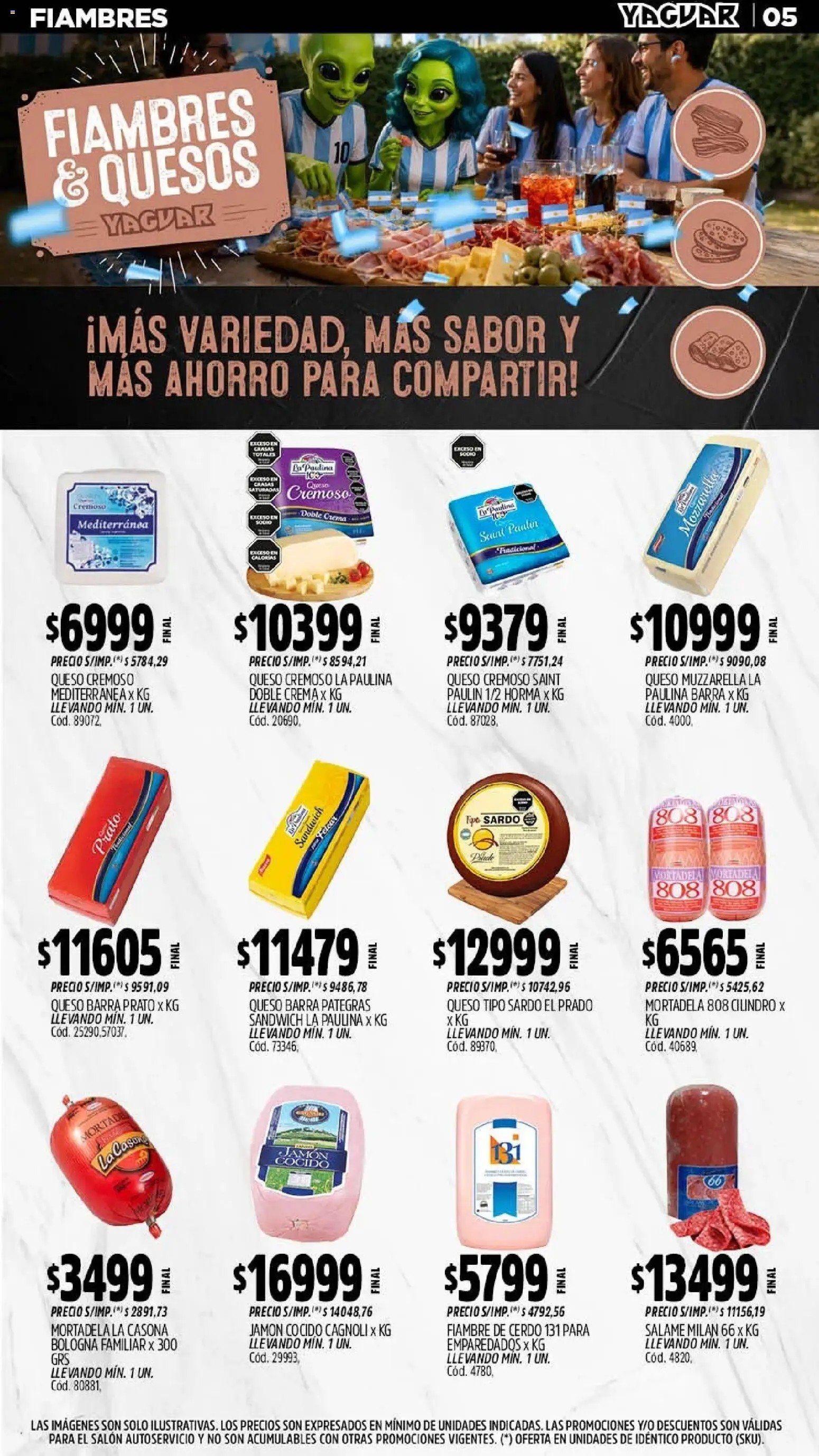 Yaguar - Oferta Semanal General Roca │ válido desde el 06/07/2026 | Página: 8 | Productos: Jamón cocido, Mortadela, Jamón, Crema