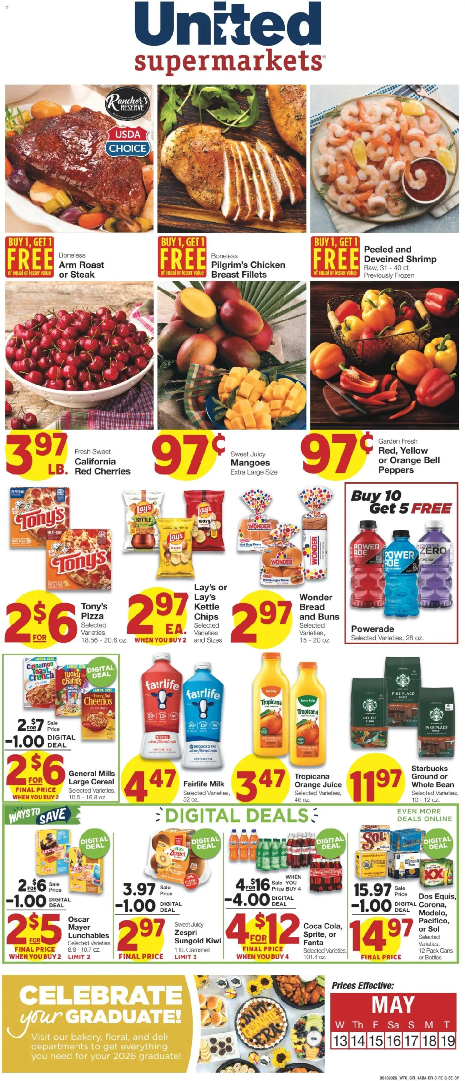 United Supermarkets Weekly Ad - valid from 13.05.2026 | Page: 1