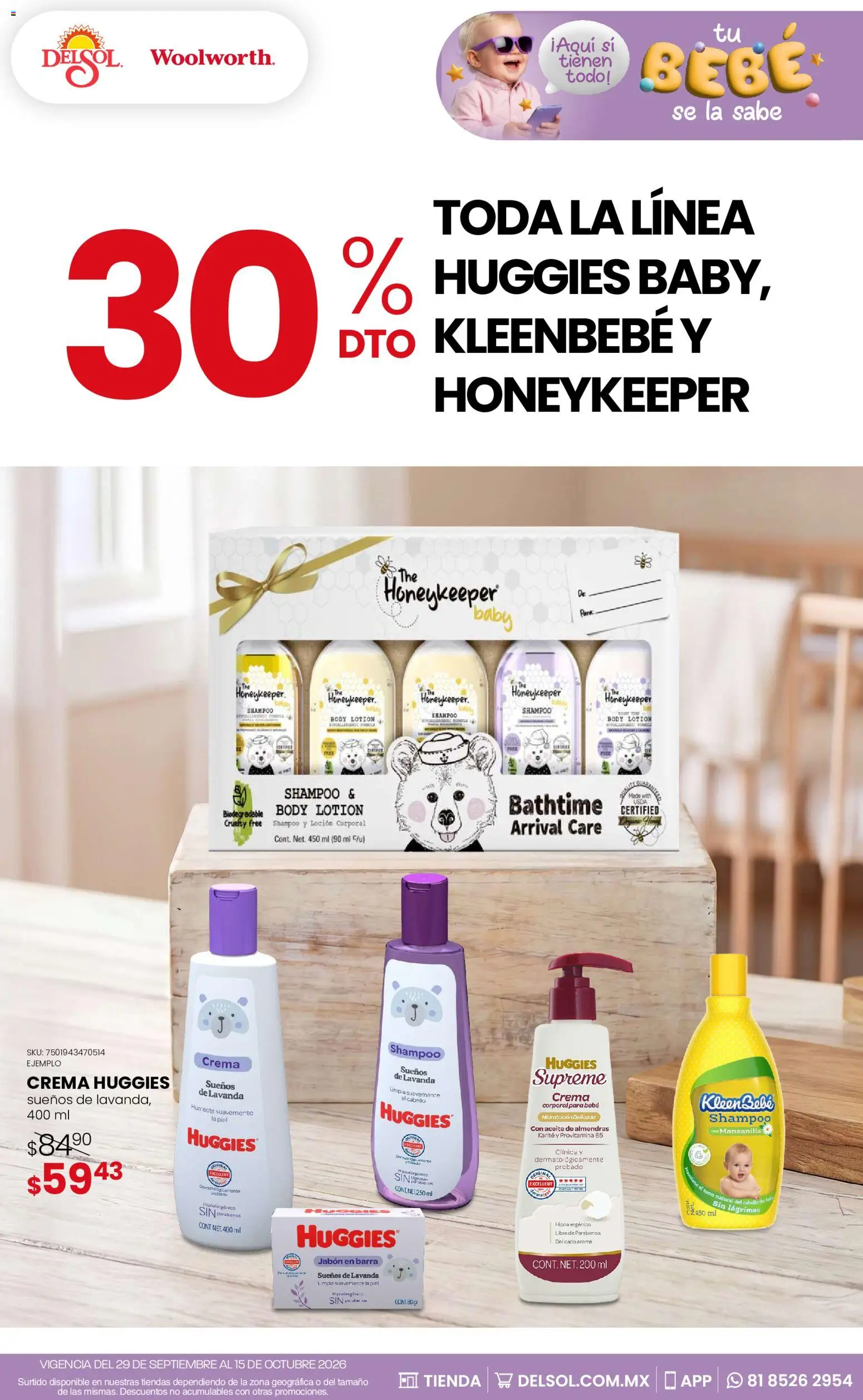 Nuevas ofertas de Del Sol y Woolworth válidas en toda la República Mexicana desde el 29/09/2026. ¡Encuentra las mejores ofertas en Del Sol y Woolworth catálogo! | Página: 2 | Productos: Crema, Loción corporal, Barra, Jabón