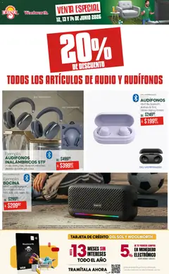 Vista previa de Del Sol y Woolworth catálogo, nuevo folleto de la tienda, válido en México a partir del 12.06.2026 | Página: 5 | Productos: Monedero, Audio, Audífonos, Bocina