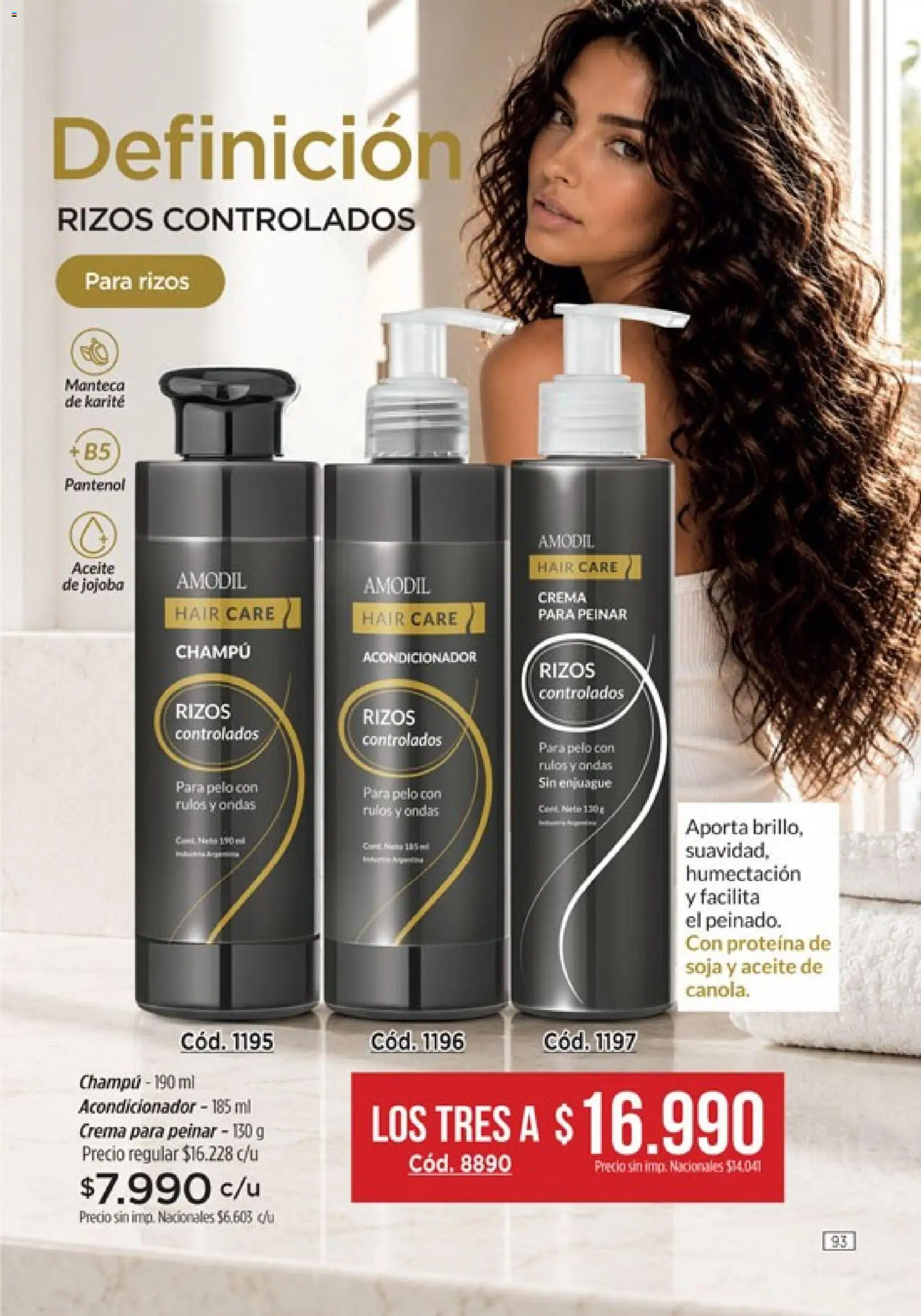 Catálogo Amodil Campaña 16 │ válido desde el 19/09/2026 | Página: 93 | Productos: Aceite, Champú, Proteína, Manteca