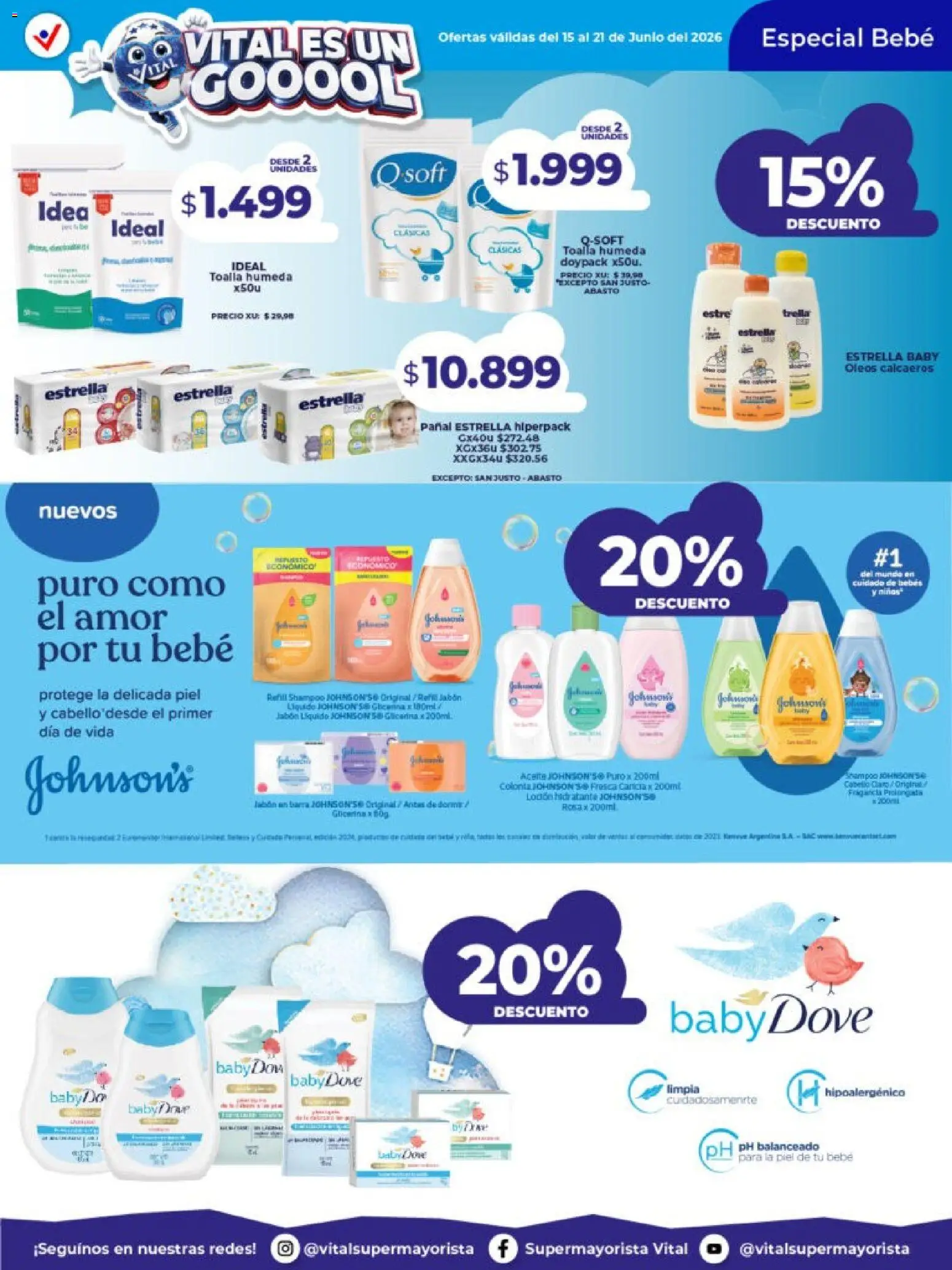 Vital - Especial de pañales │ válido desde el 15.06.2026 | Página: 5 | Productos: Toalla, Jabón líquido, Shampoo, Jabón