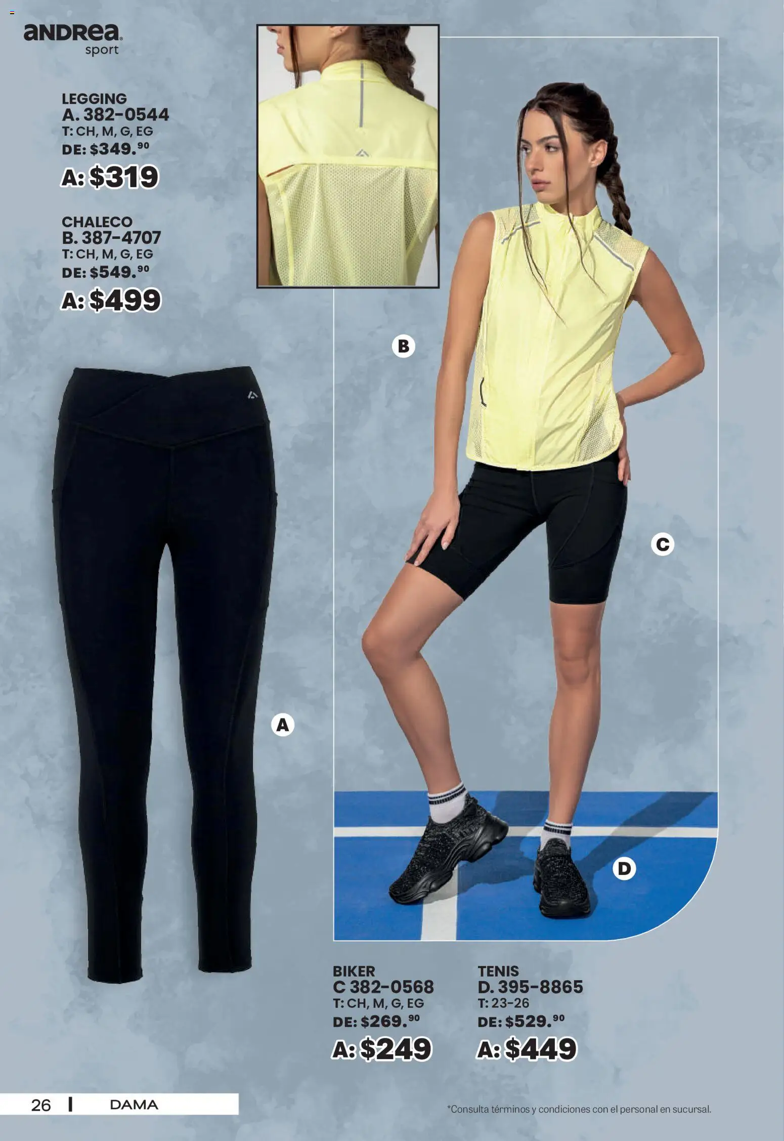 Nuevas ofertas de Andrea válidas en toda la República Mexicana desde el 30/08/2026. ¡Encuentra las mejores ofertas en Andrea - SPORT DAYS! | Página: 26 | Productos: Chaleco, Tenis