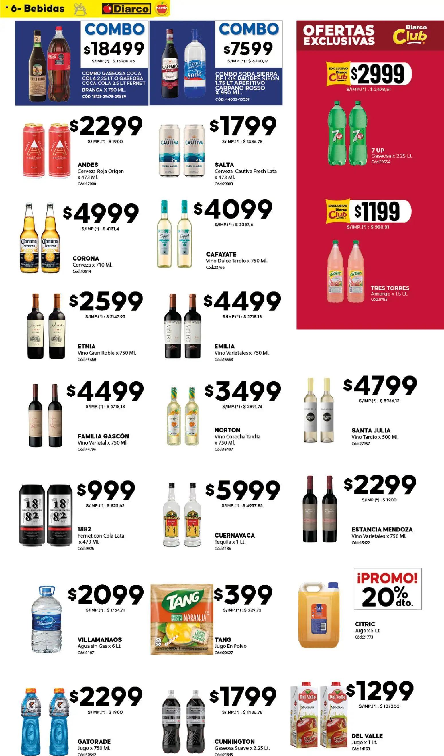 Diarco - Ofertas Diarco Barrio │ válido desde el 13.04.2026 | Página: 6 | Productos: Polvo, Gaseosa, Manzana, Cerveza
