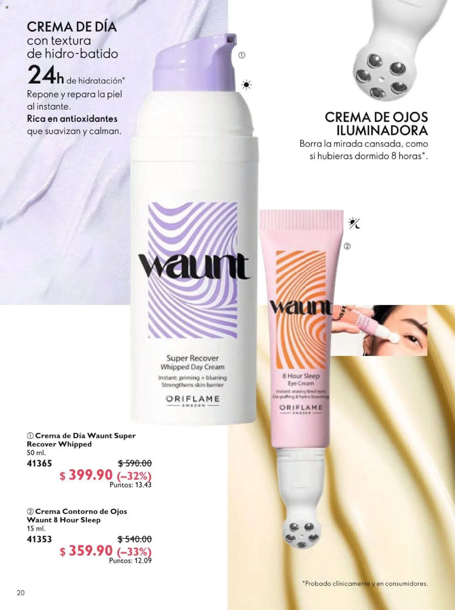 Nuevas ofertas de Oriflame válidas en toda la República Mexicana desde el 20.06.2026. ¡Encuentra las mejores ofertas en Oriflame campaña 9 2026! | Página: 20 | Productos: Contorno de ojos, Crema, Contorno