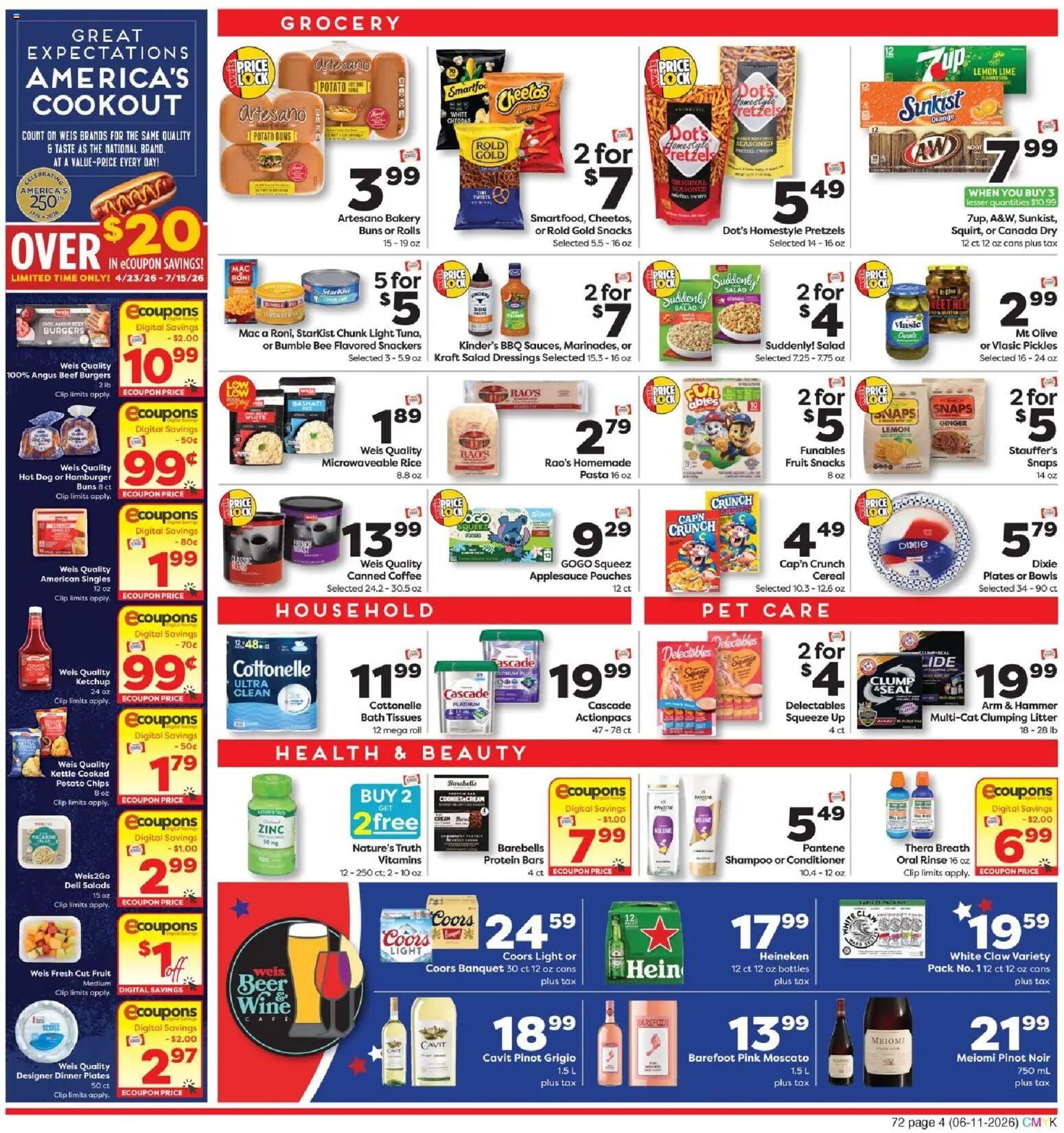 Weis Weekly Circular - WV - valid from 11.06.2026 | Page: 4 | Products: Bakery, Ketchup, Lime, Kettle