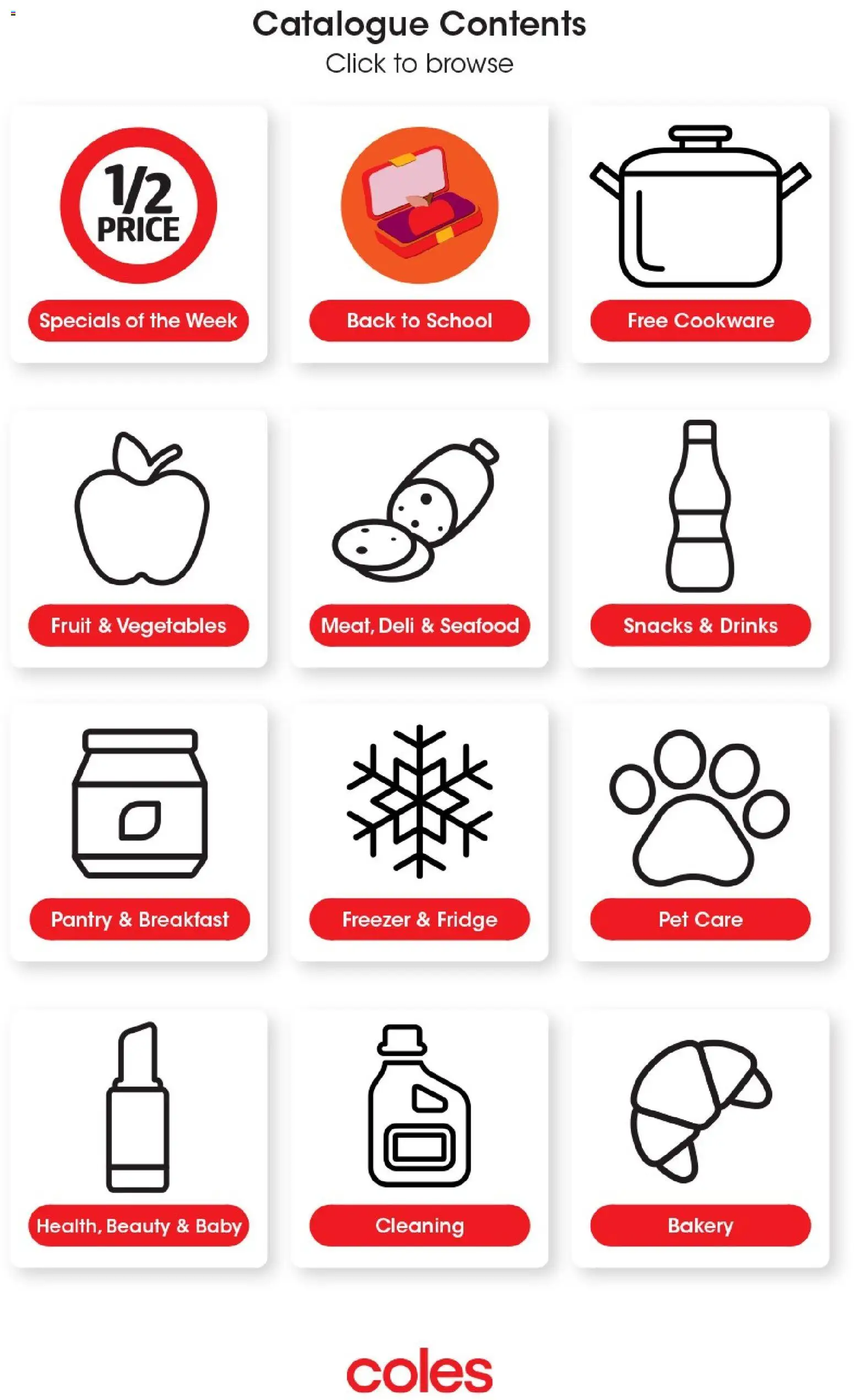 Coles catalogue - valid from 22.04.2026 | Page: 46 | Products: Cookware, Vegetables, Fridge, Bakery