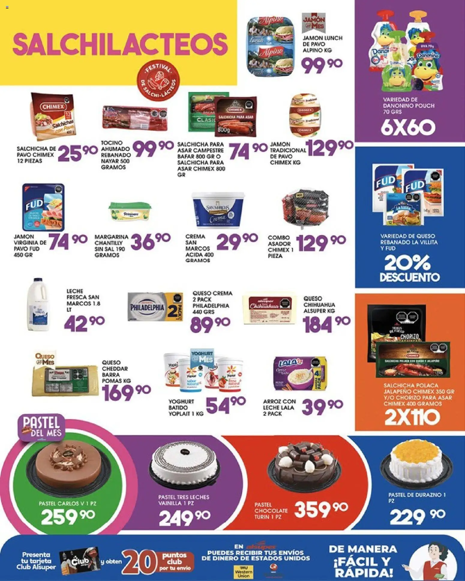 Nuevas ofertas de Alsuper válidas en toda la República Mexicana desde el 12.06.2026. ¡Encuentra las mejores ofertas en Alsuper folleto Calera! | Página: 3 | Productos: Queso crema, Jamón, Arroz, Margarina
