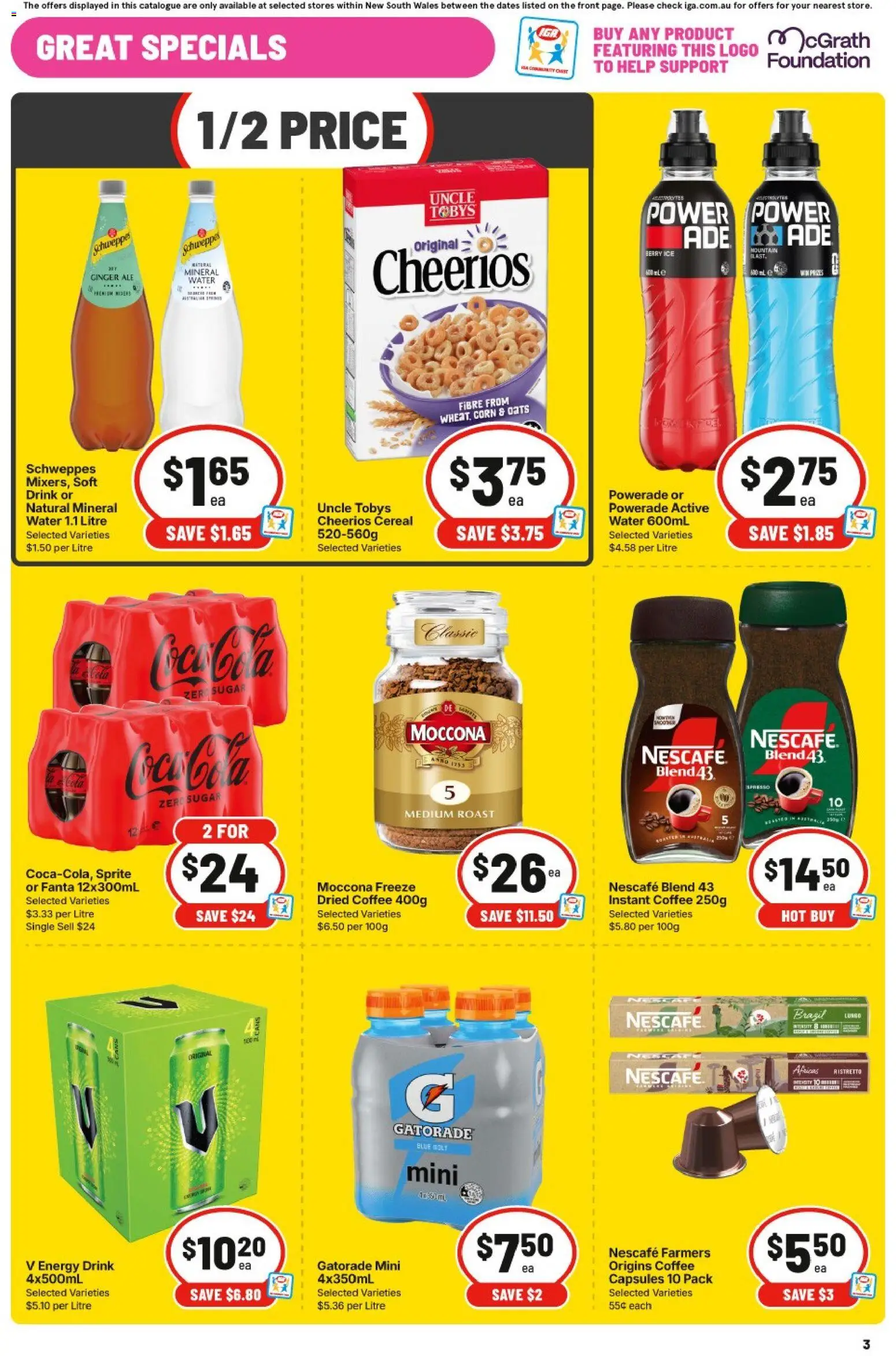 IGA catalogue - valid from 23/09/2026 | Page: 3 | Products: Ginger, Water, Sprite, Roast