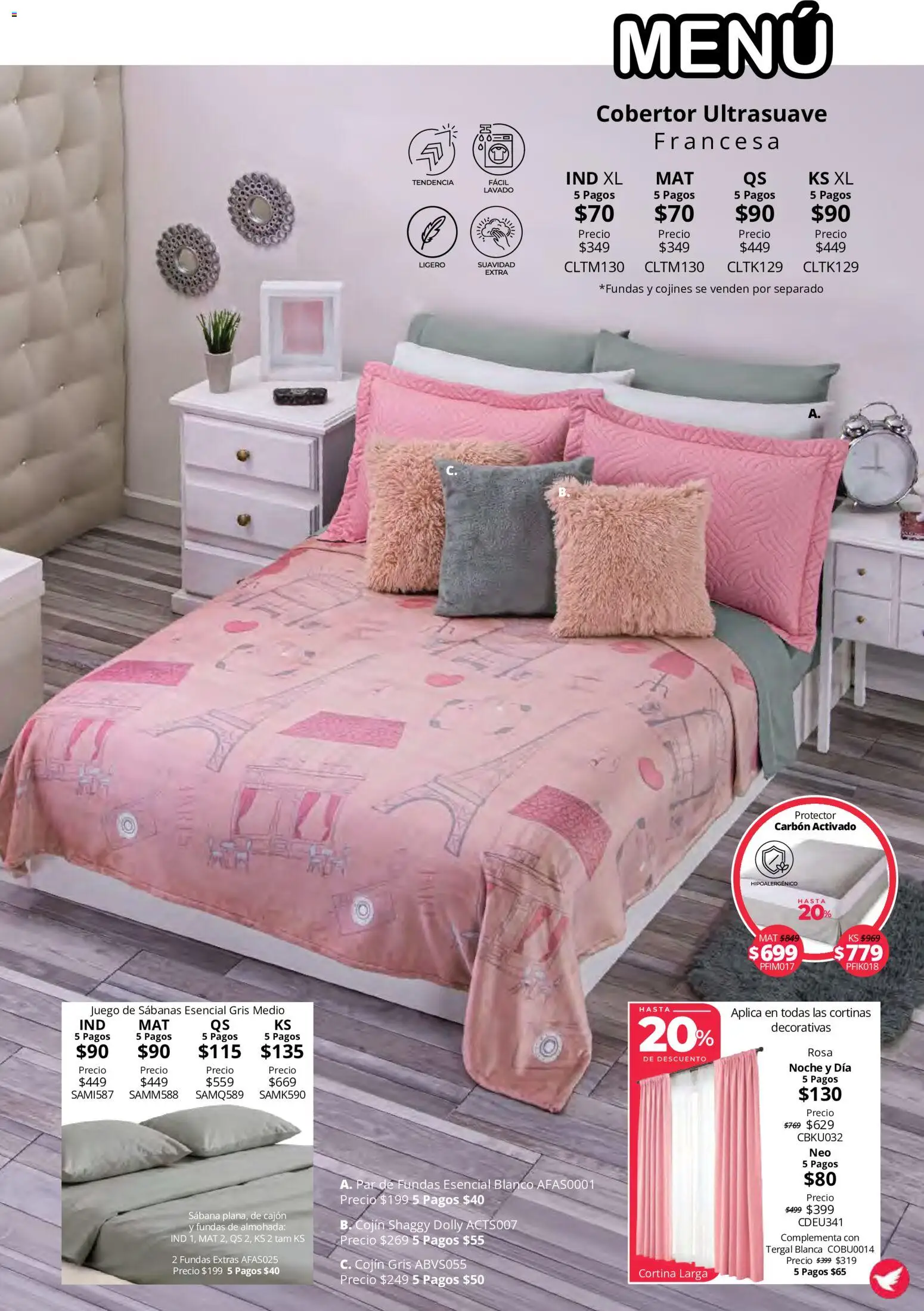 Nuevas ofertas de Colchas Concord válidas en toda la República Mexicana desde el 15/10/2026. ¡Encuentra las mejores ofertas en Colchas Concord catálogo Colección Cobertor Calor de Hogar! | Página: 95