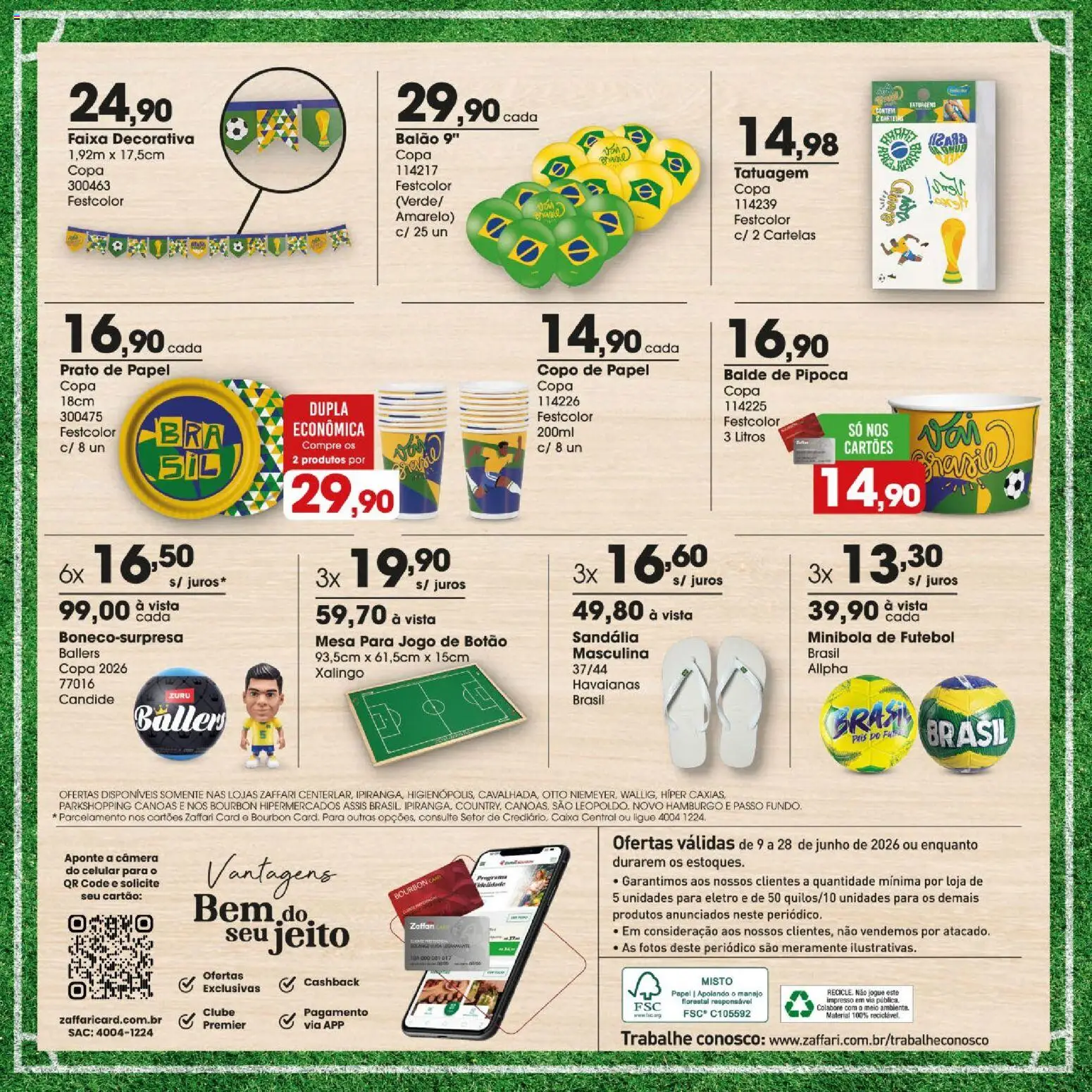 Zaffari Folheto - válido de 09.06.2026 | Página: 14 | Produtos: Mesa, Caixa, Câmera, Pipoca