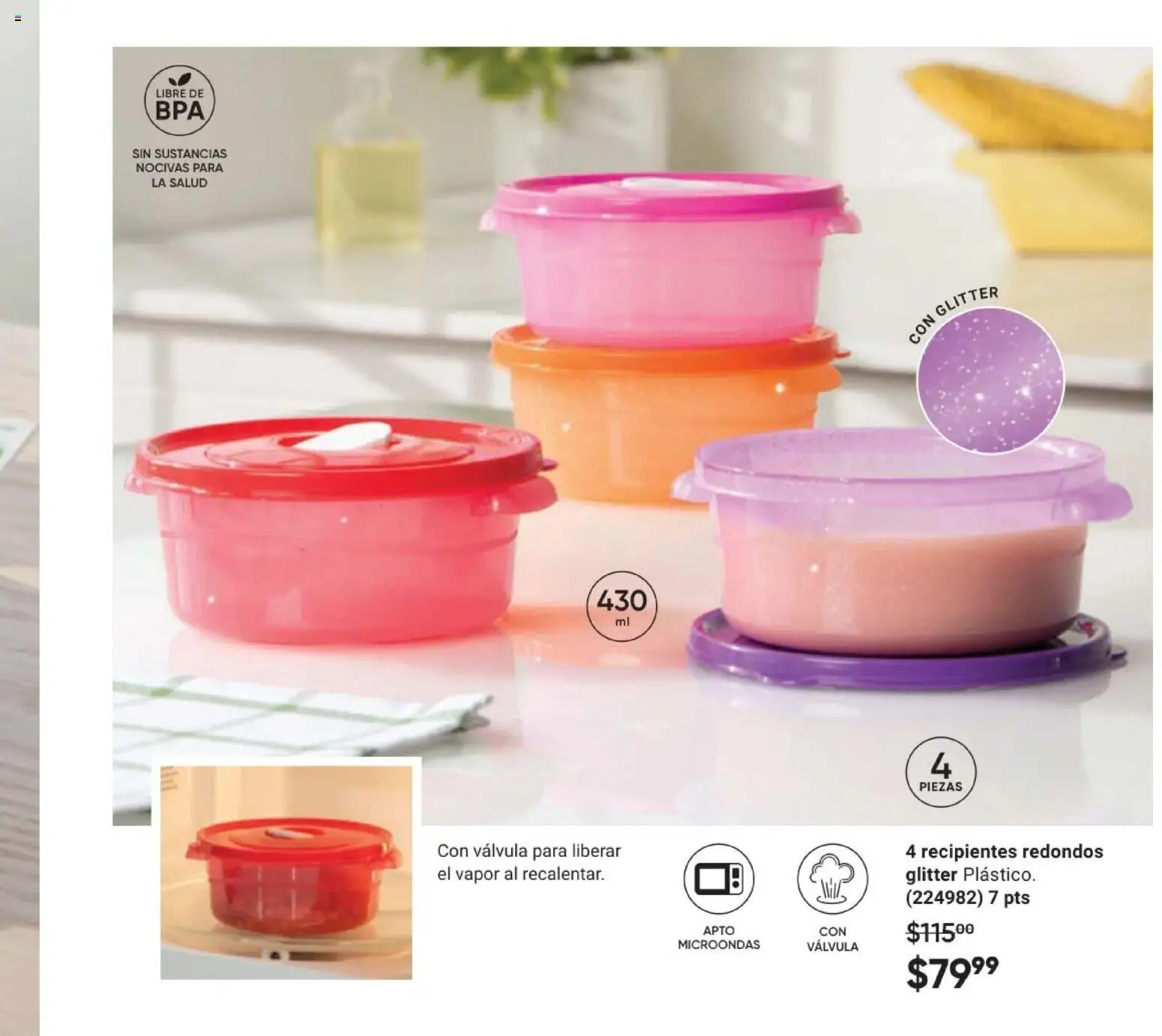 Nuevas ofertas de AVON válidas en toda la República Mexicana desde el 11/09/2026. ¡Encuentra las mejores ofertas en AVON Casa & Estilo 14 2026! | Página: 79 | Productos: Glitter, Microondas, Válvula