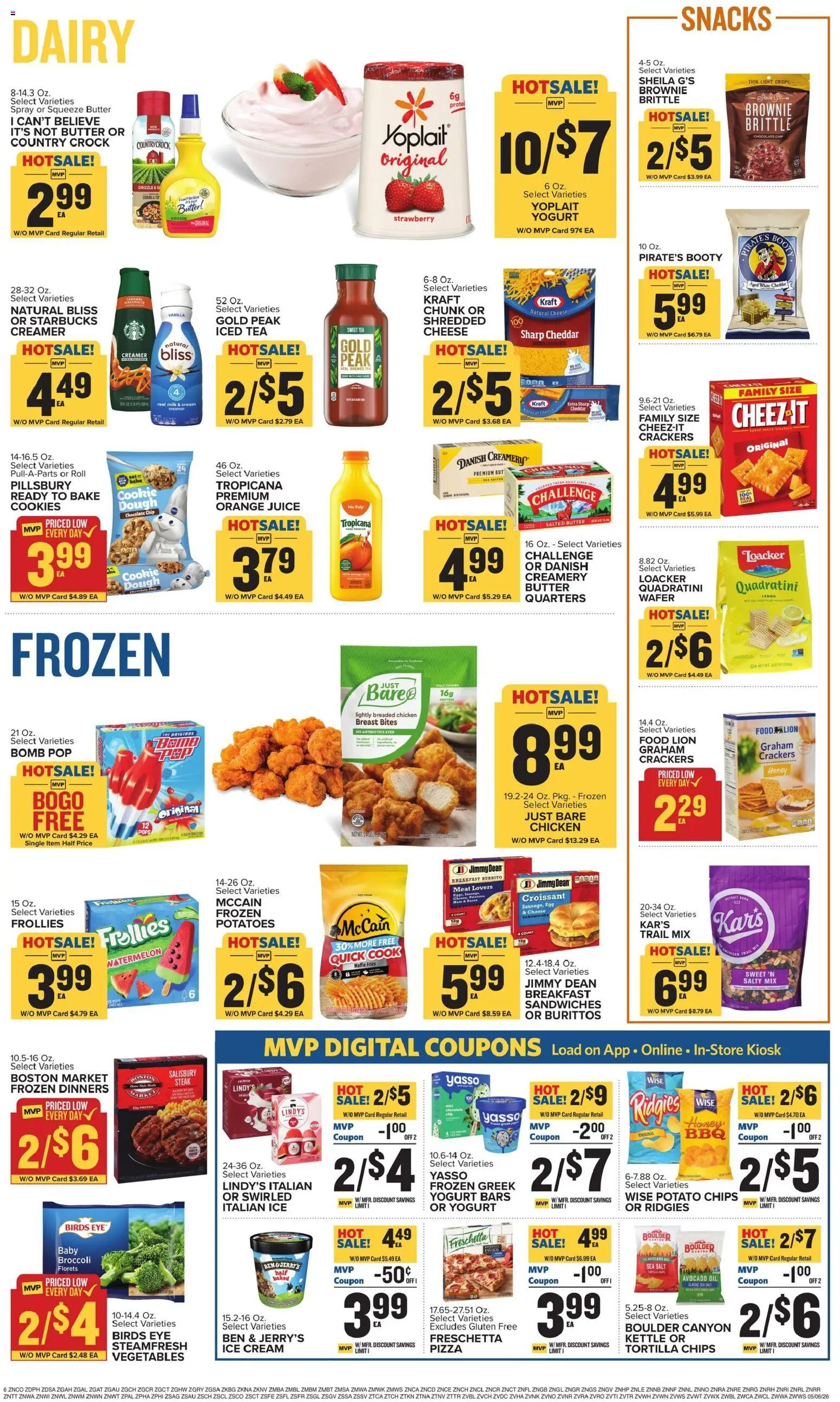 Food Lion Weekly Ad - valid from 06.05.2026 | Page: 10 | Products: Cheese, Juice, Potatoes, Kettle