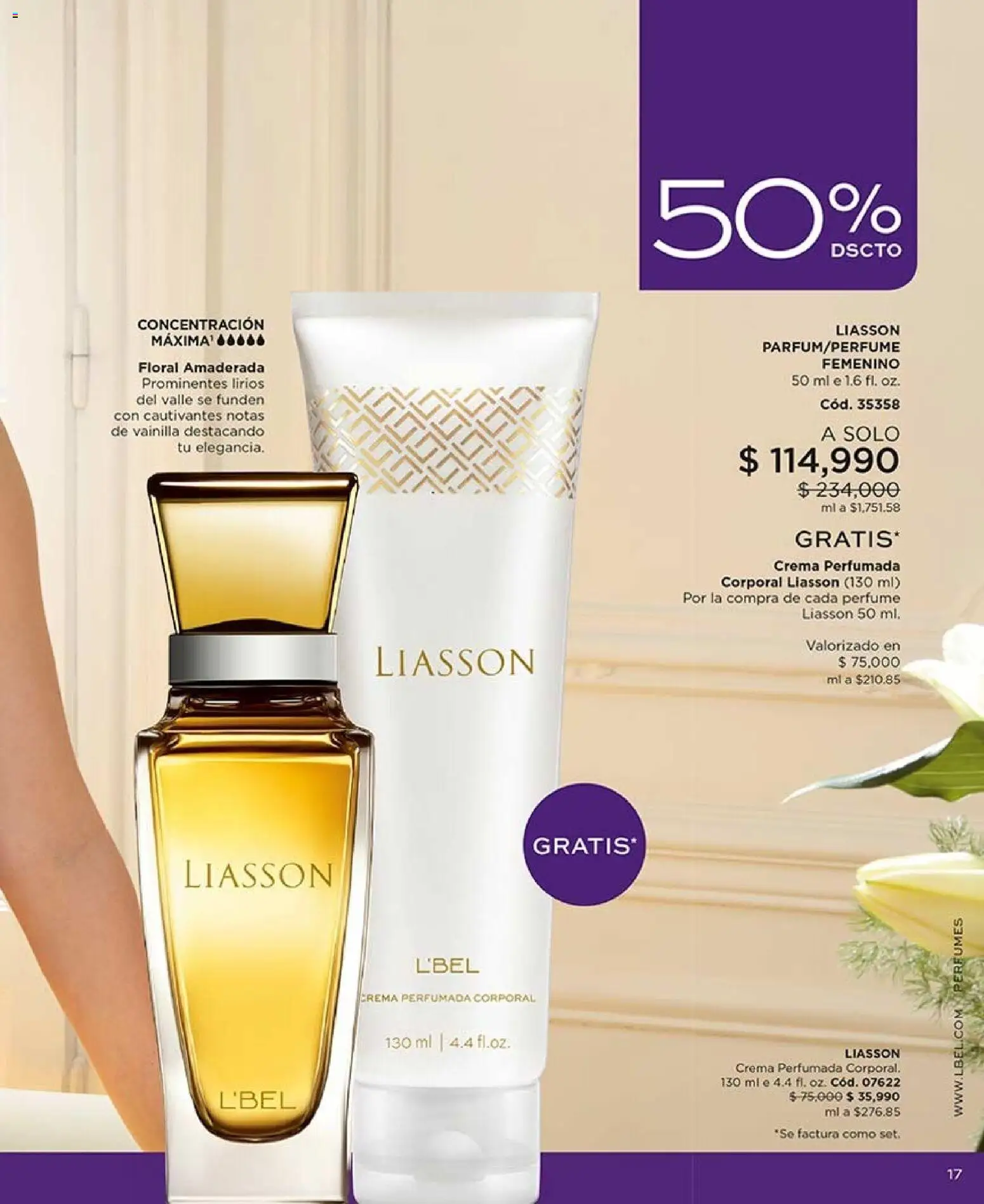 L'Bel revista - valida desde el 17/08/2026 | Página: 17 | Productos: Crema, Perfumes, Perfume, Vainilla