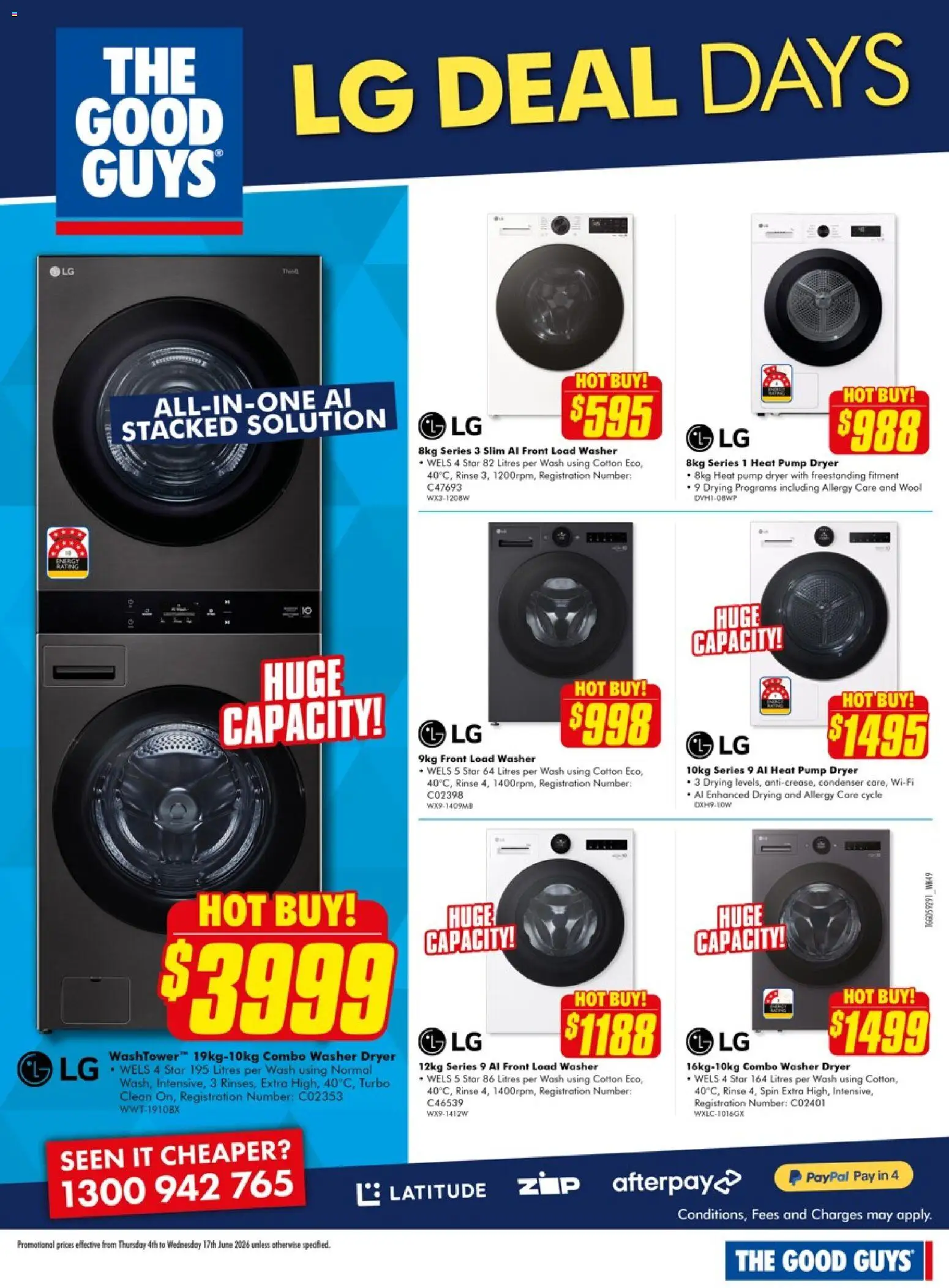 The Good Guys catalogue - valid from 03.06.2026 | Page: 2 | Products: Dryer, Washer, Allergy