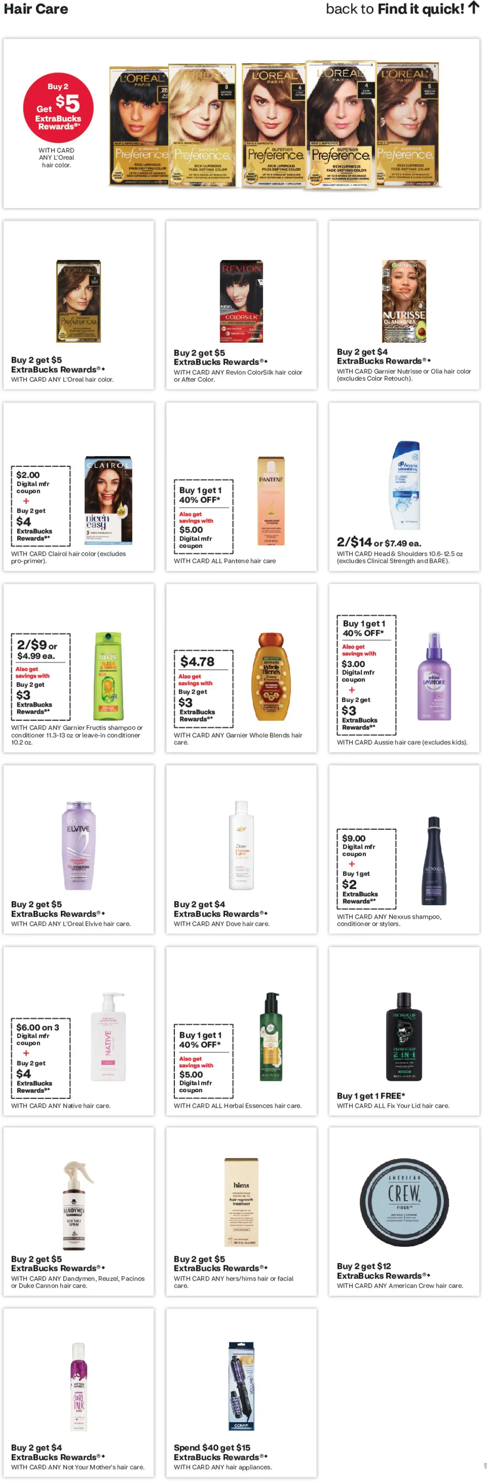 CVS Pharmacy Weekly Ad - MI - valid from 14.06.2026 | Page: 14 | Products: Shampoo, Conditioner, Hair color, Salt