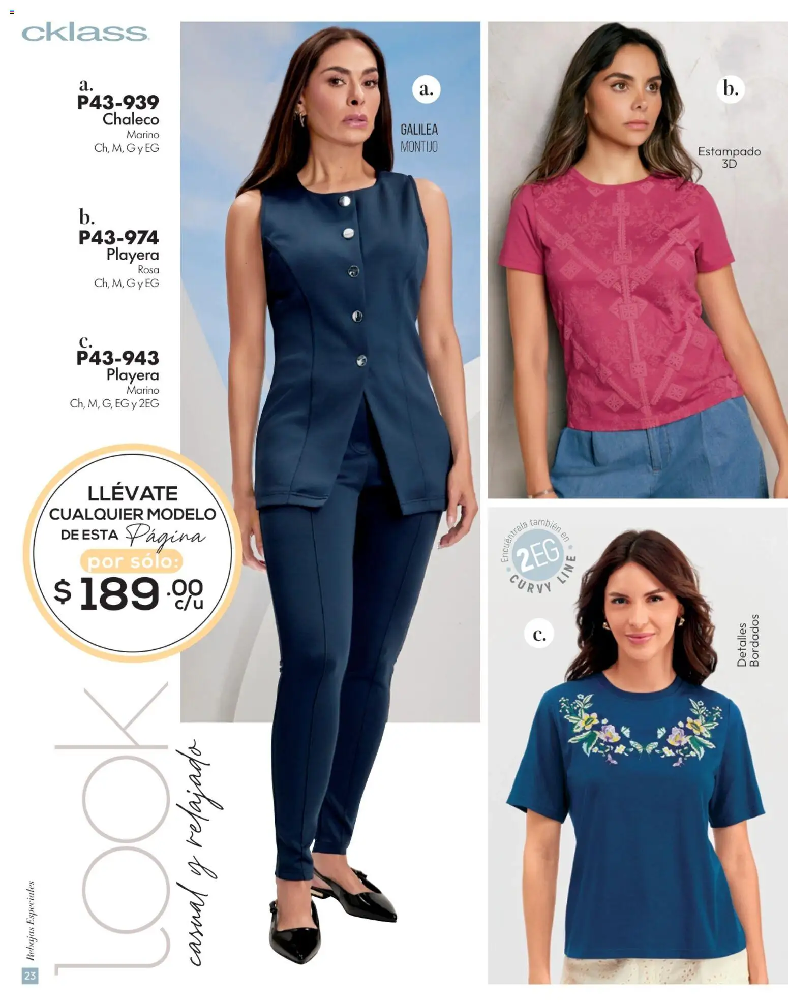 Nuevas ofertas de Cklass válidas en toda la República Mexicana desde el 15.06.2026. ¡Encuentra las mejores ofertas en Cklass catálogo Verano! | Página: 24 | Productos: Chaleco, Playera