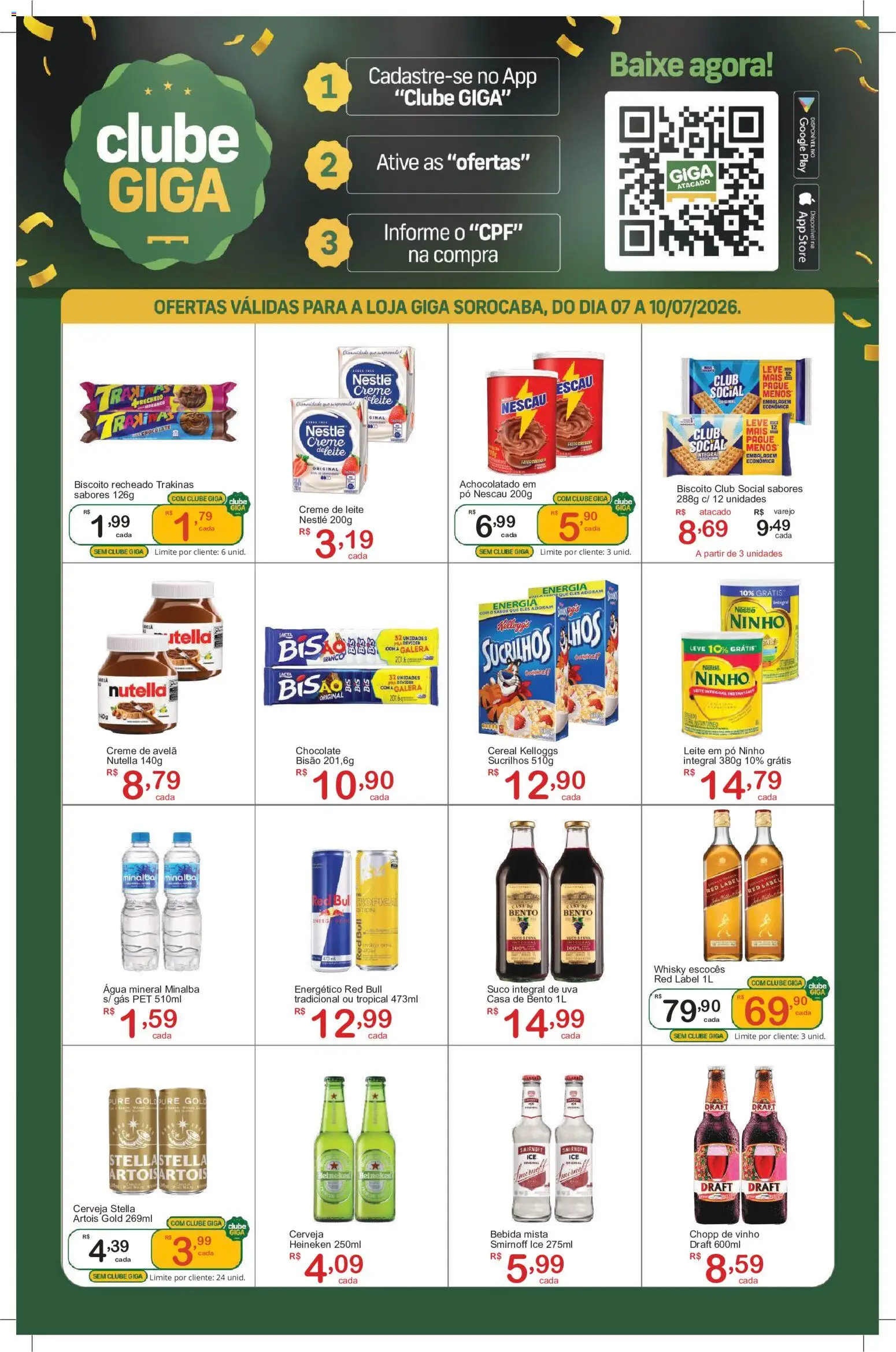 GIGA Atacado Folheto - válido de 07/07/2026 | Página: 5 | Produtos: Biscoito, Nescau, Heineken, Bebida