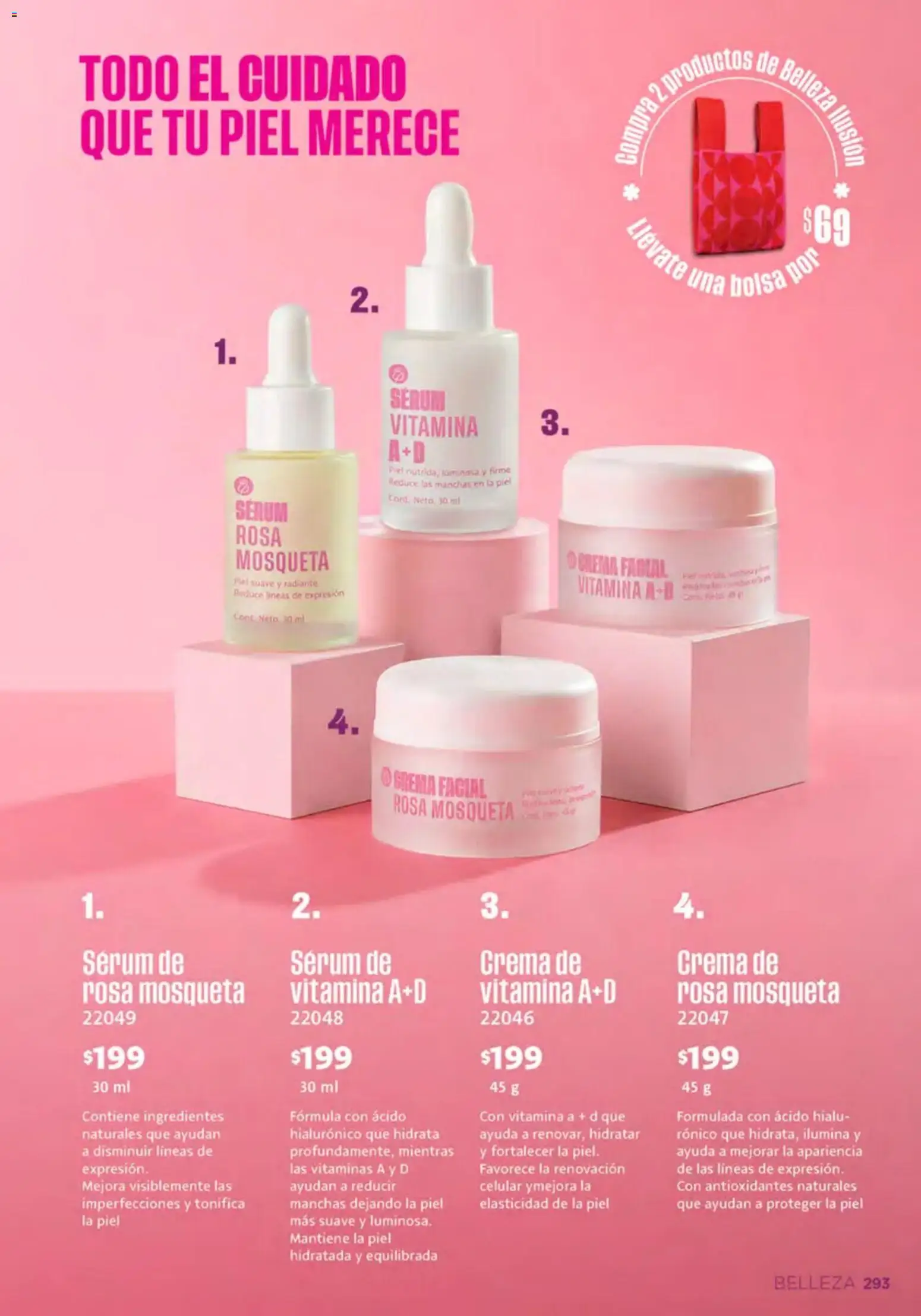 Nuevas ofertas de Ilusión válidas en toda la República Mexicana desde el 01/10/2026. ¡Encuentra las mejores ofertas en Ilusión catálogo Invierno! | Página: 295 | Productos: Serum, Crema, Bolsa, Ingredientes