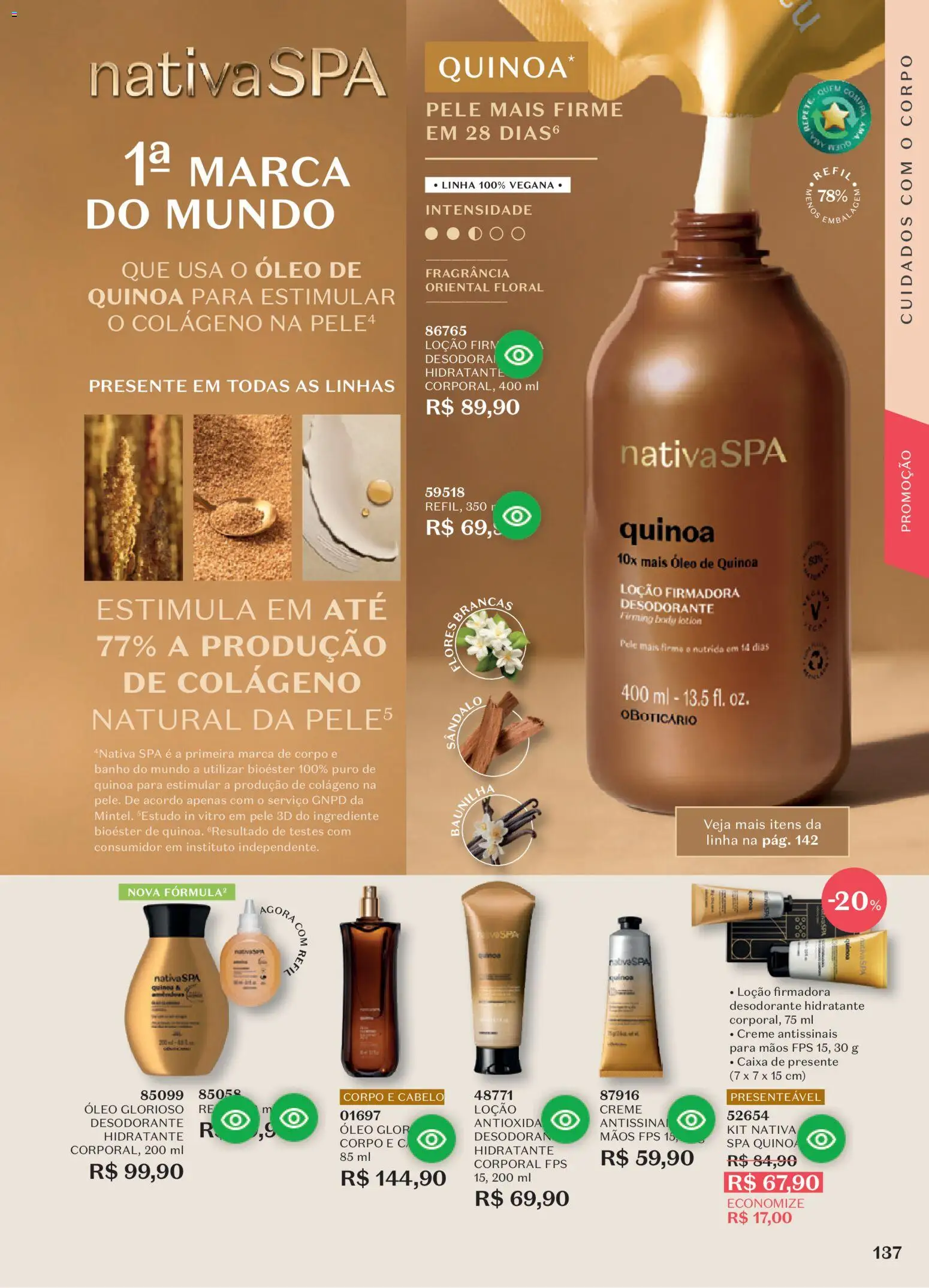 O Boticário Folheto - válido de 10/08/2026 | Página: 141 | Produtos: Quinoa, Desodorante, Caixa, Óleo