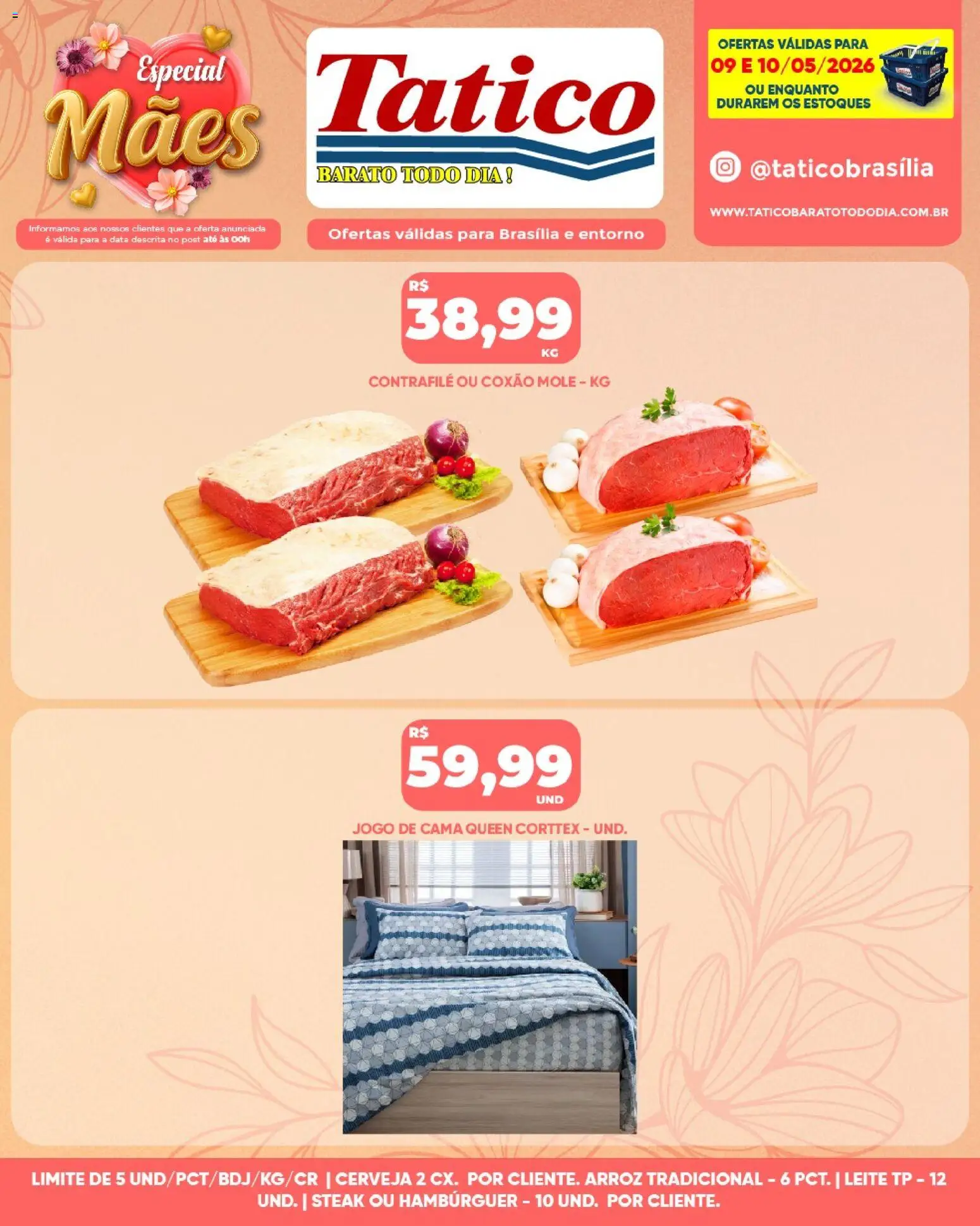 Tatico Folheto - válido de 11.05.2026 | Página: 32 | Produtos: Jogo de cama, Cama, Leite, Arroz