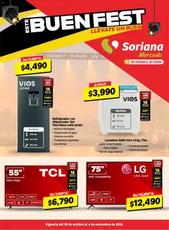 Vista previa de Soriana Buen Fest Mercado, nuevo folleto de la tienda, válido en México a partir del 30/10/2026