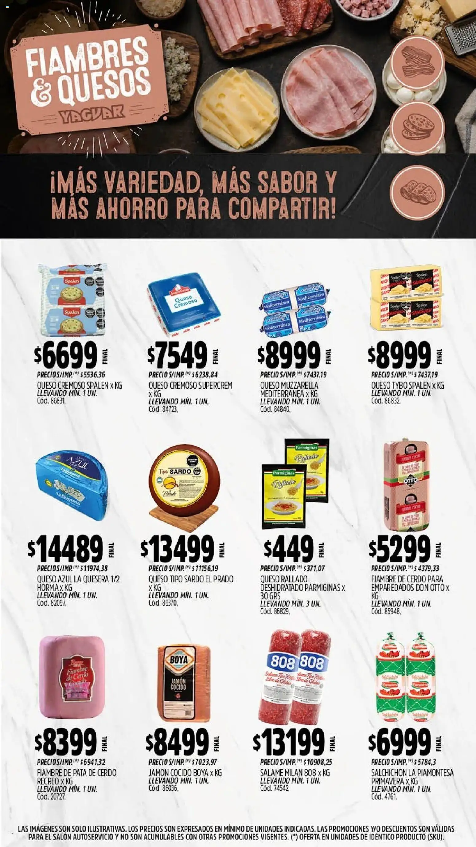 Yaguar - Oferta Semanal Jujuy │ válido desde el 10/08/2026 | Página: 9 | Productos: Pata de cerdo, Jamón cocido, Muzzarella, Jamón