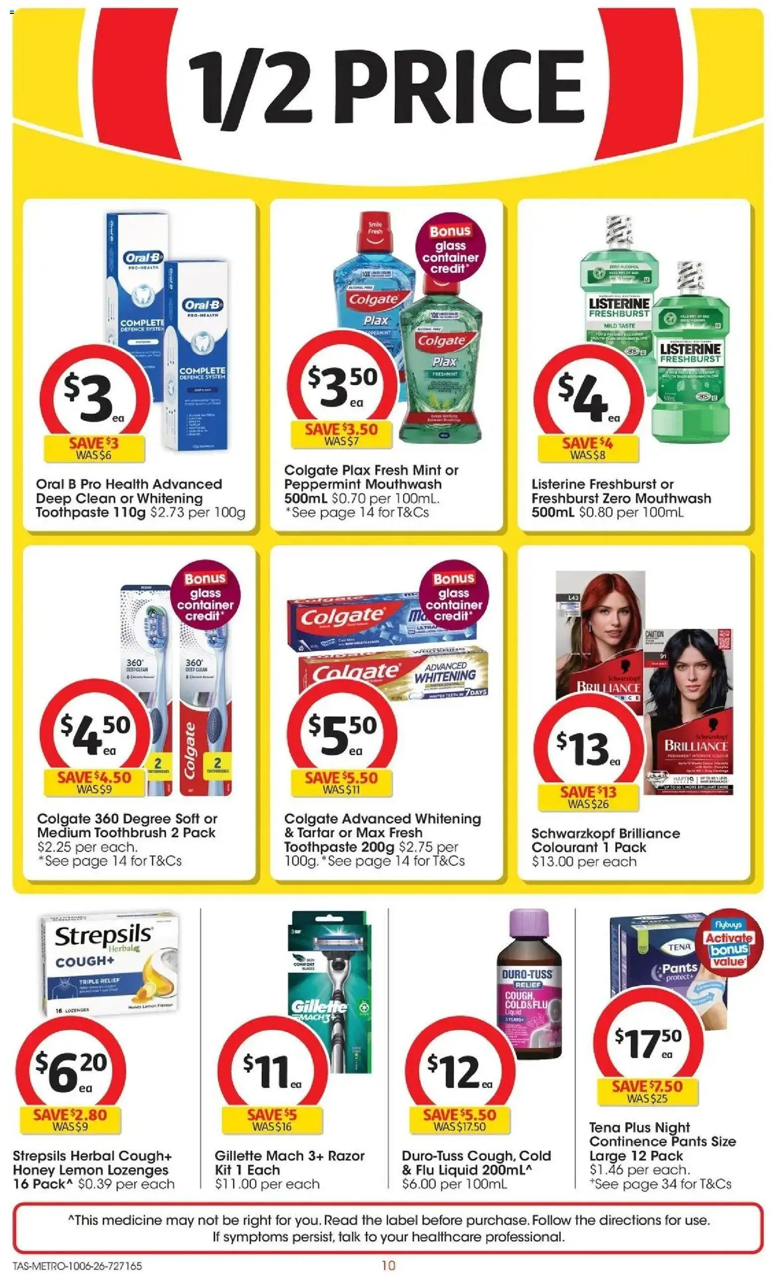 Coles catalogue - valid from 10.06.2026 | Page: 10 | Products: Razor, Pants, Lemon, Toothbrush