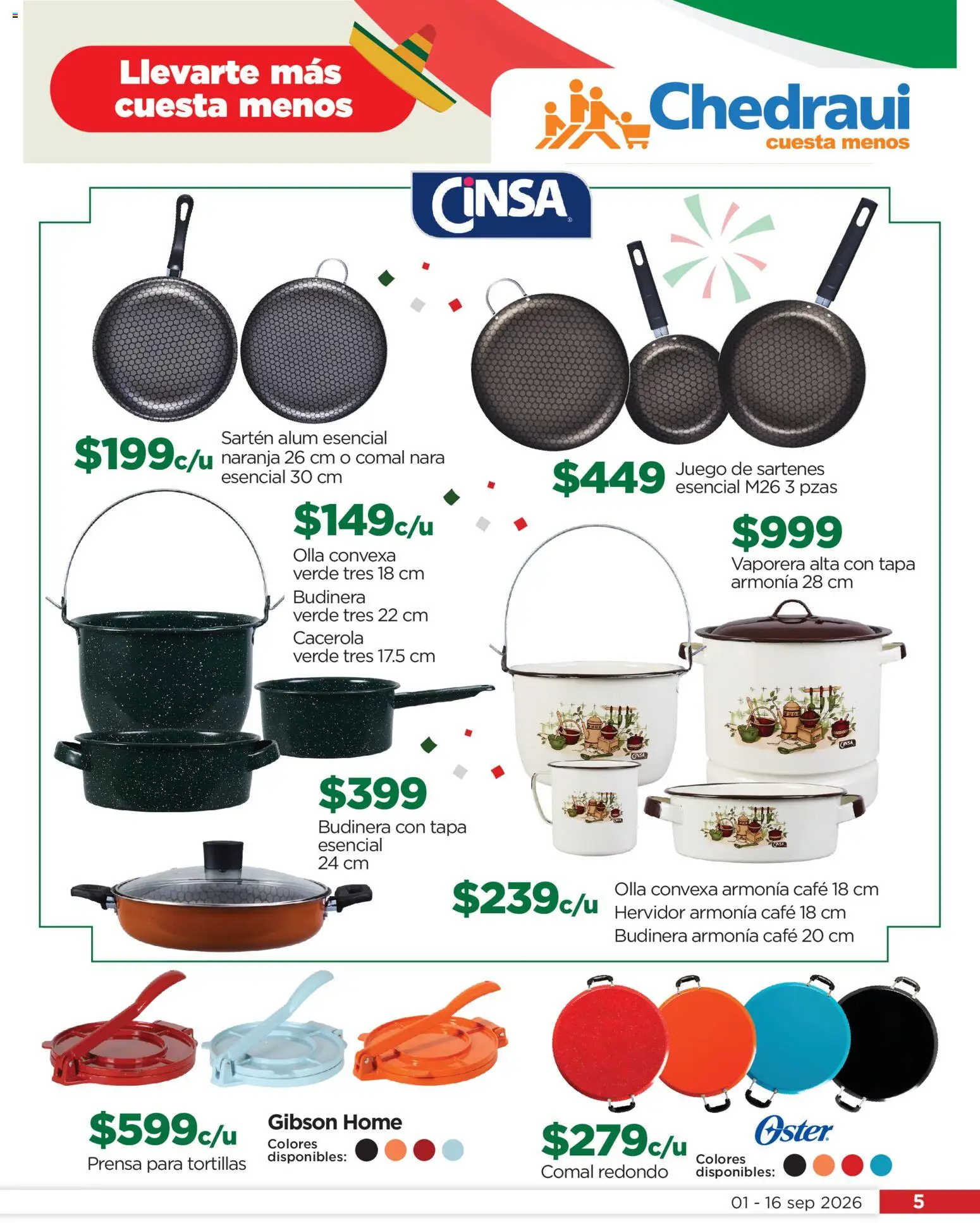 Nuevas ofertas de Chedraui válidas en toda la República Mexicana desde el 01/09/2026. ¡Encuentra las mejores ofertas en Chedraui folleto! | Página: 5