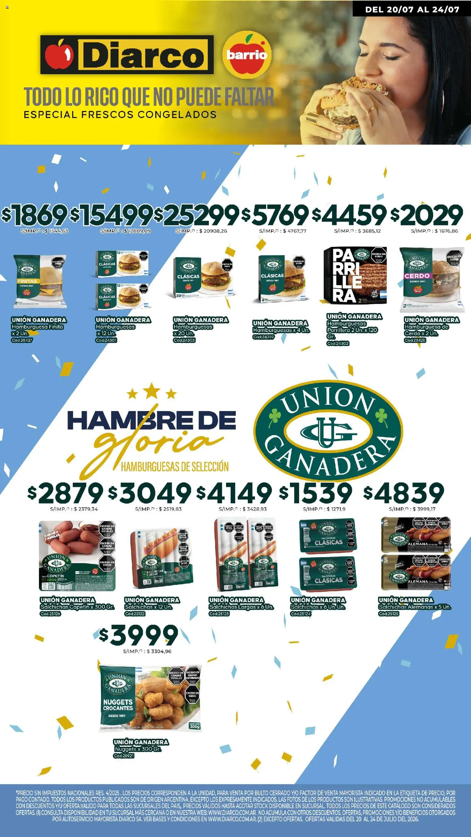 Diarco - Especial Unión Ganadera │ válido desde el 20/07/2026 | Página: 1 | Productos: Cerdo