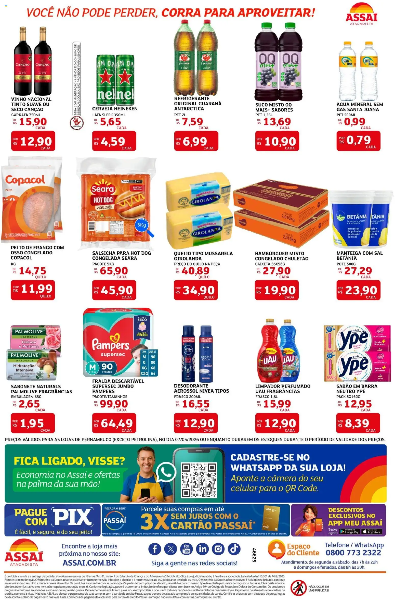 Assaí Atacadista Folheto - válido de 07.05.2026 | Página: 2 | Produtos: Desodorante, Salsicha, Perfumes, Frango