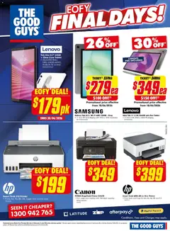 Preview of The Good Guys catalogue EOFY - valid from 25/06/2026 | Page: 6 | Products: Tablet, Printer, Fax, Case