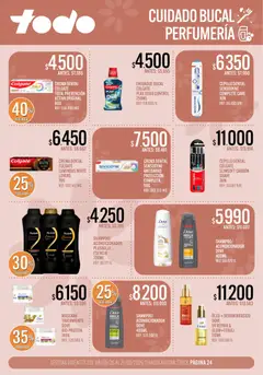 Vista previa Supermercados TODO catálogo válido desde el 08/09/2026 | Página: 24 | Productos: Serum, Máscara, Acondicionador, Enjuague bucal