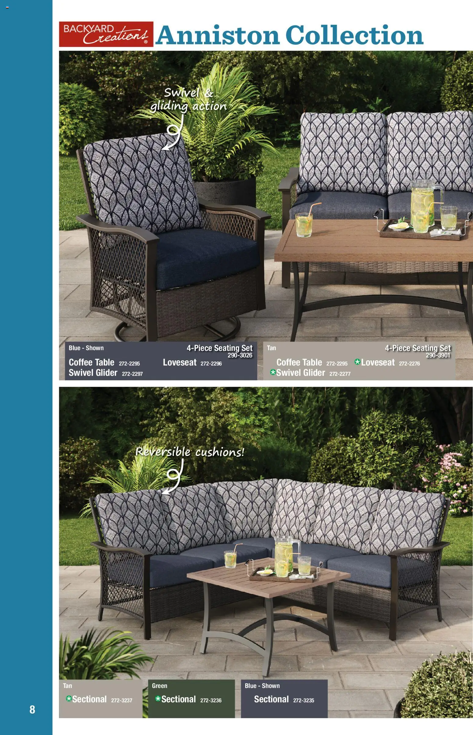 Menards Outdoor Living Catalogue - valid from 02/04/2026 | Page: 8 | Products: Coffee table, Table, Coffee, Sectional