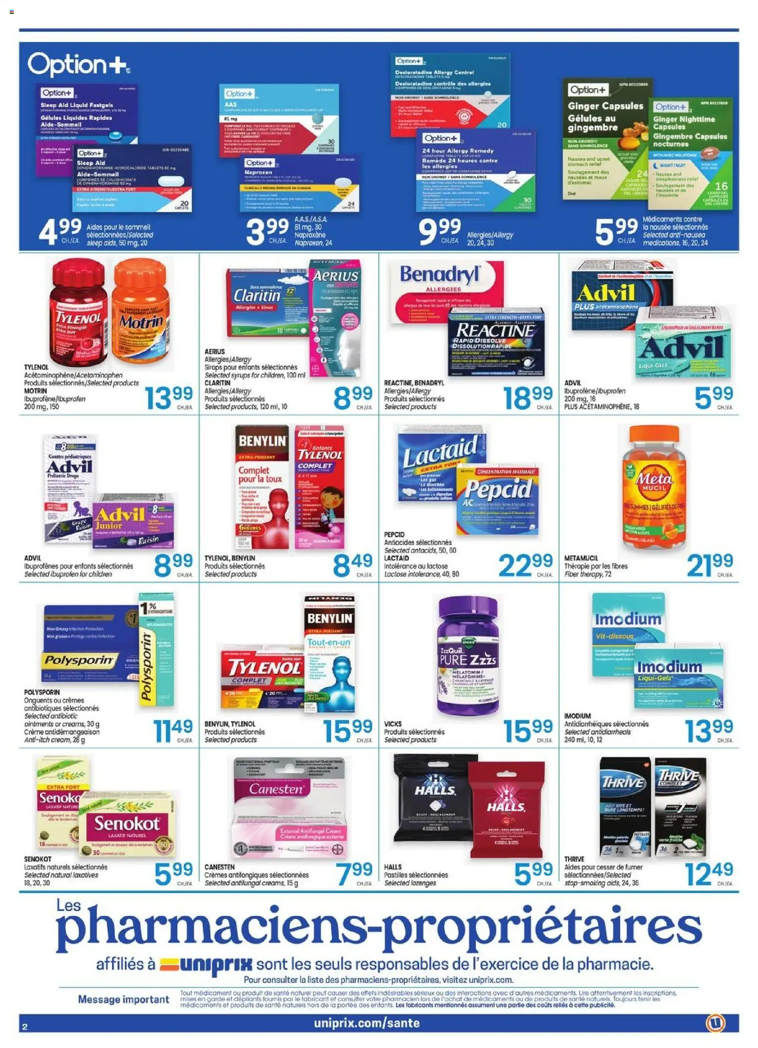 Uniprix flyer valid from Aug 6, 2026 | Page: 2 | Products: Cream