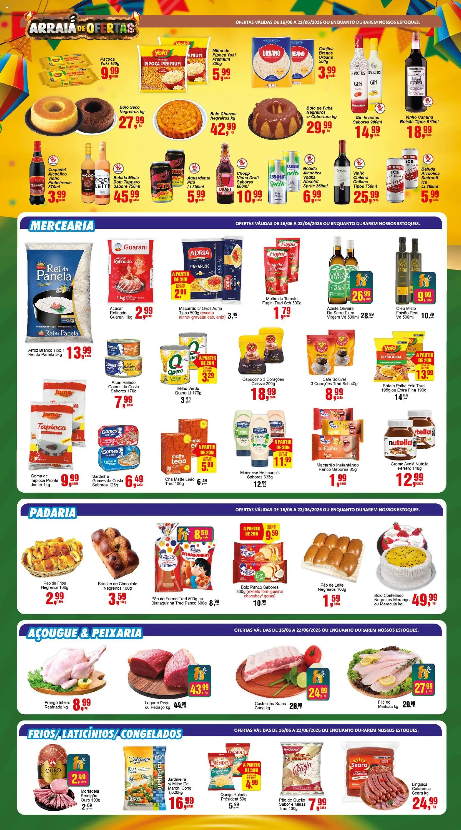 Negreiros Folheto - válido de 16.06.2026 | Página: 3 | Produtos: Maracujá, Vinho, Mortadela, Avelã