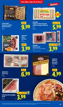 Preview of Lidl weekly ads valid from 09/30/2026 | Page: 21 | Products: Chicken, Prosciutto, Alcohol, Pancetta